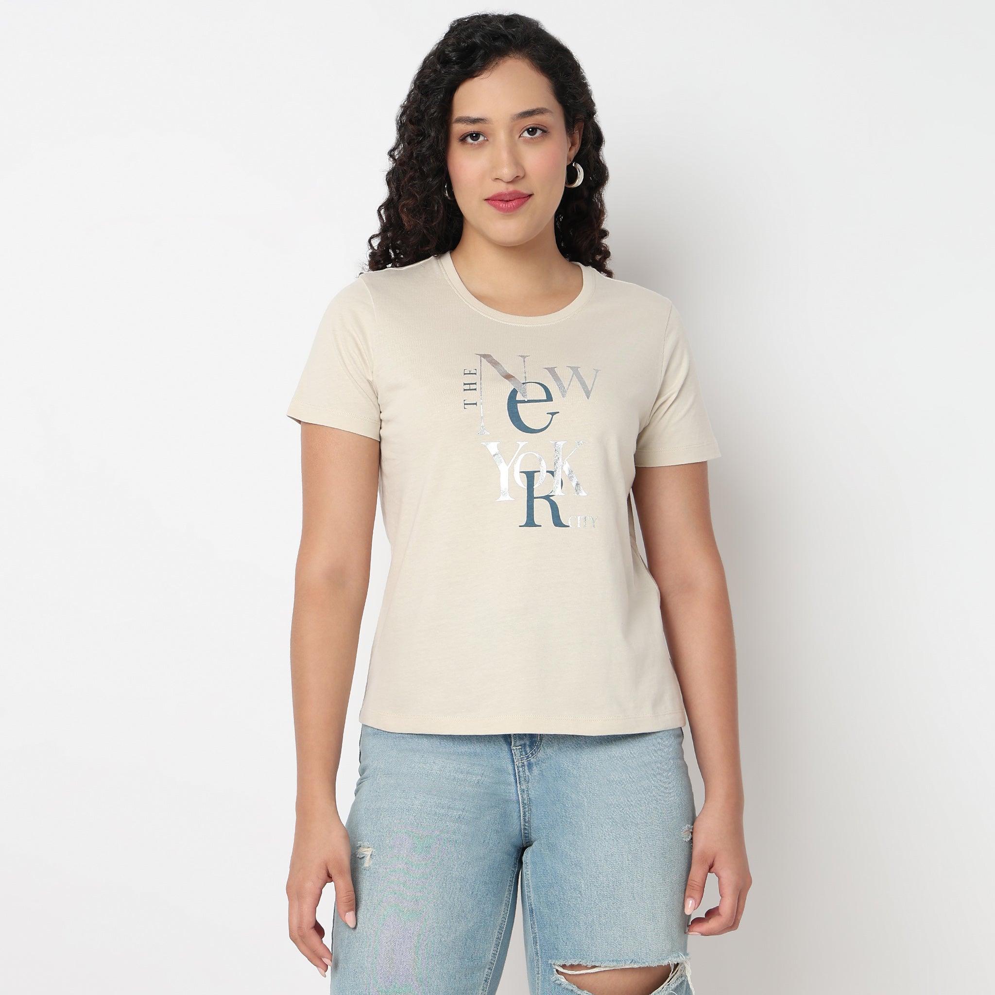 Round Neck Graphic Tees