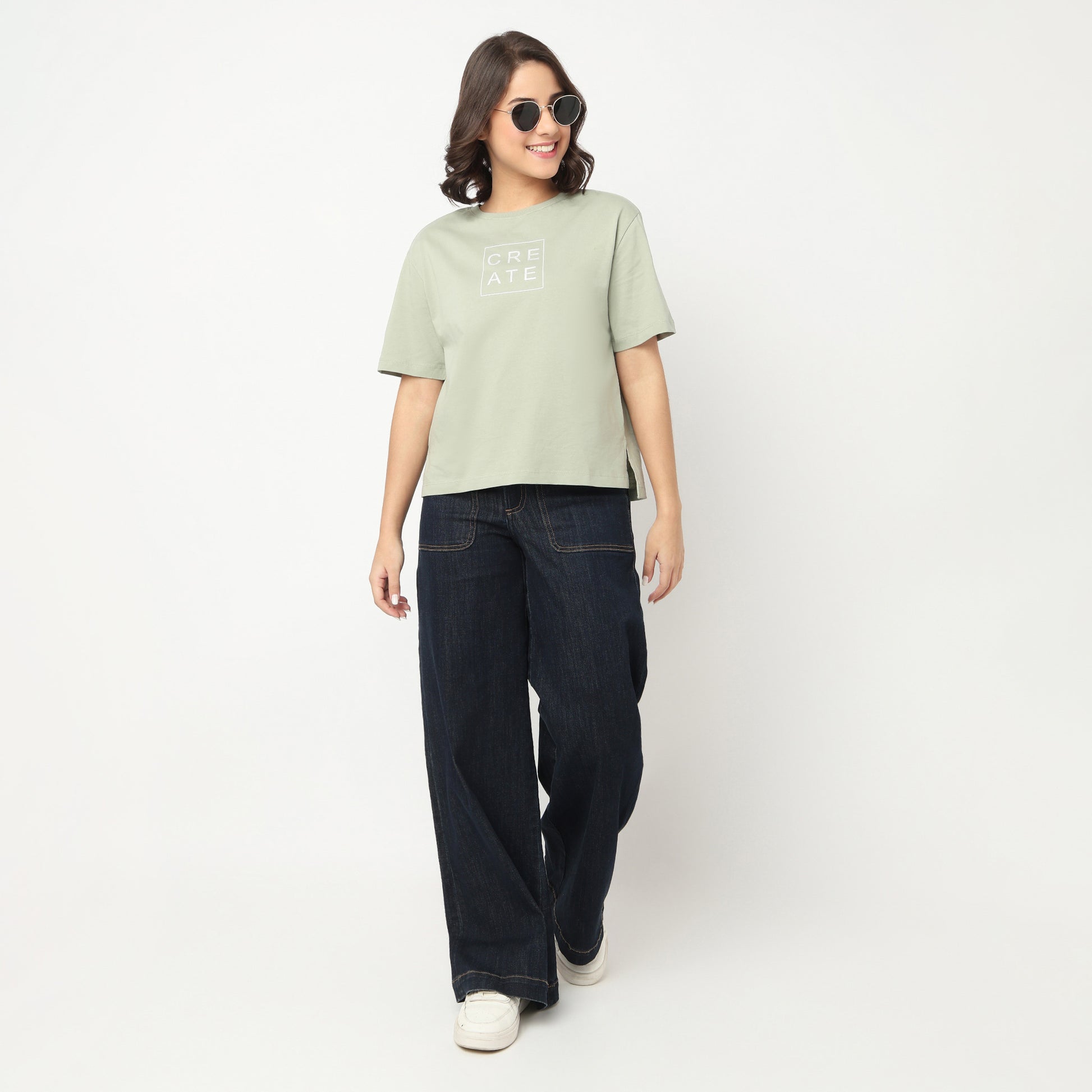 Cotton Crew Neck Graphitee