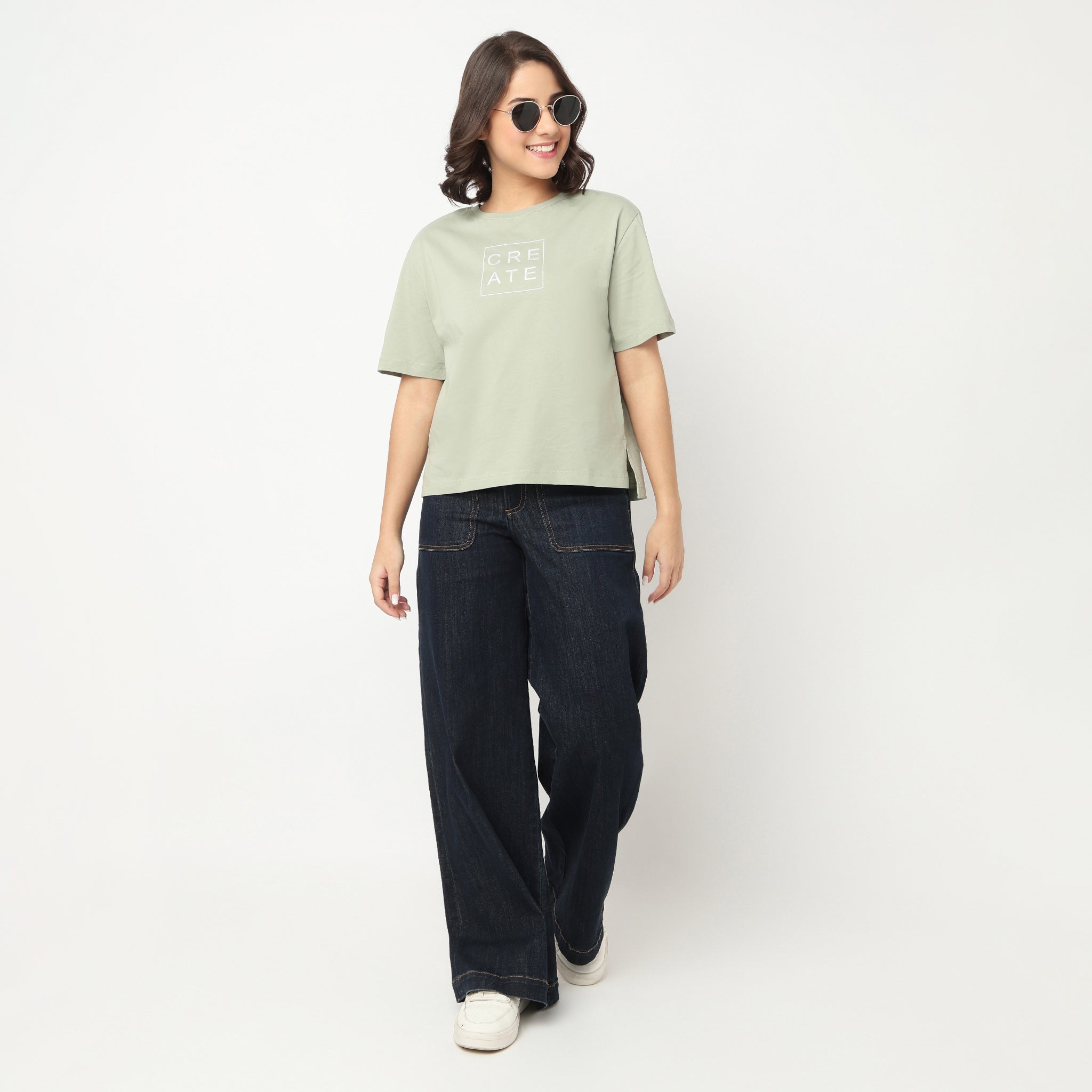 Cotton Crew Neck Graphitee