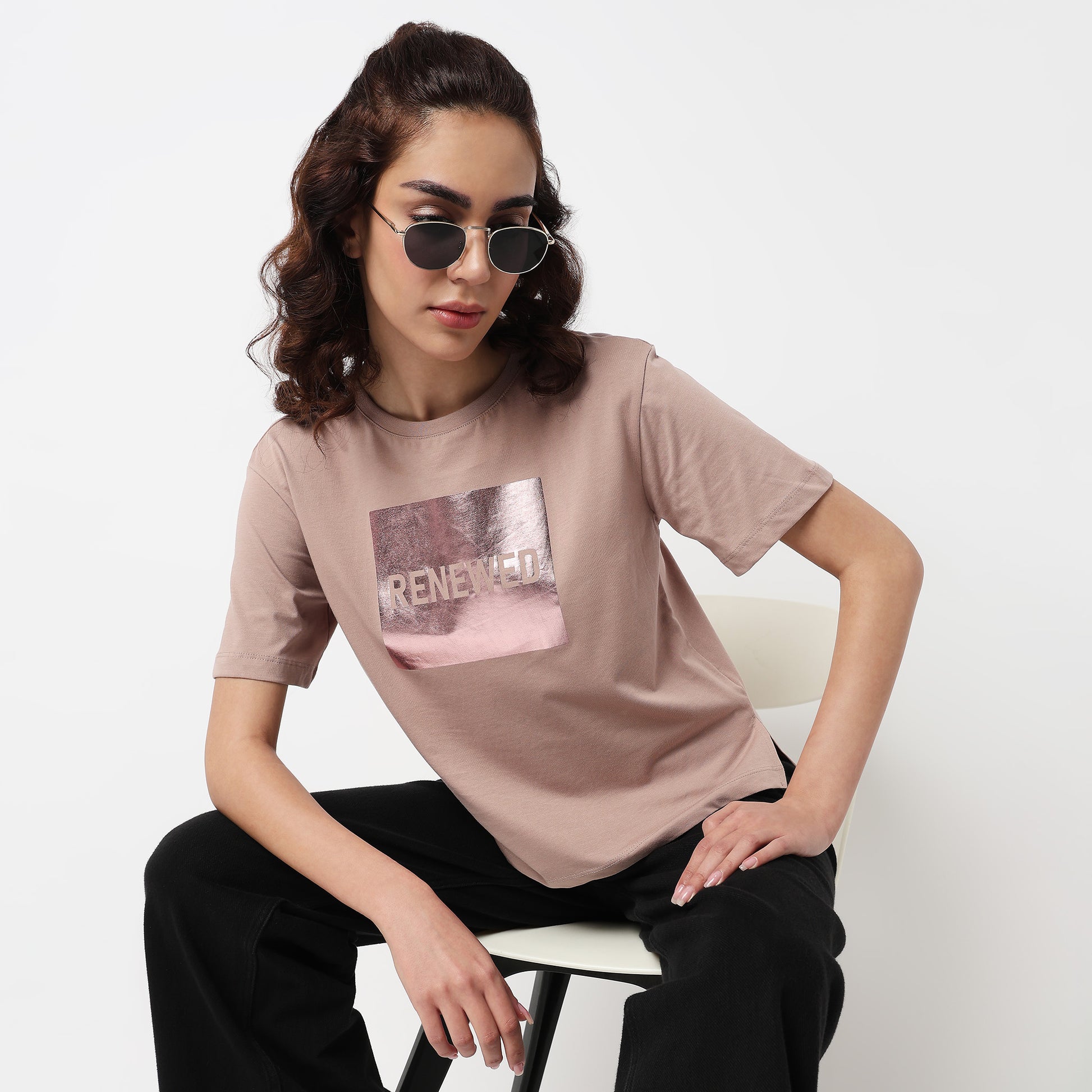 Cotton Crew Neck Graphitee