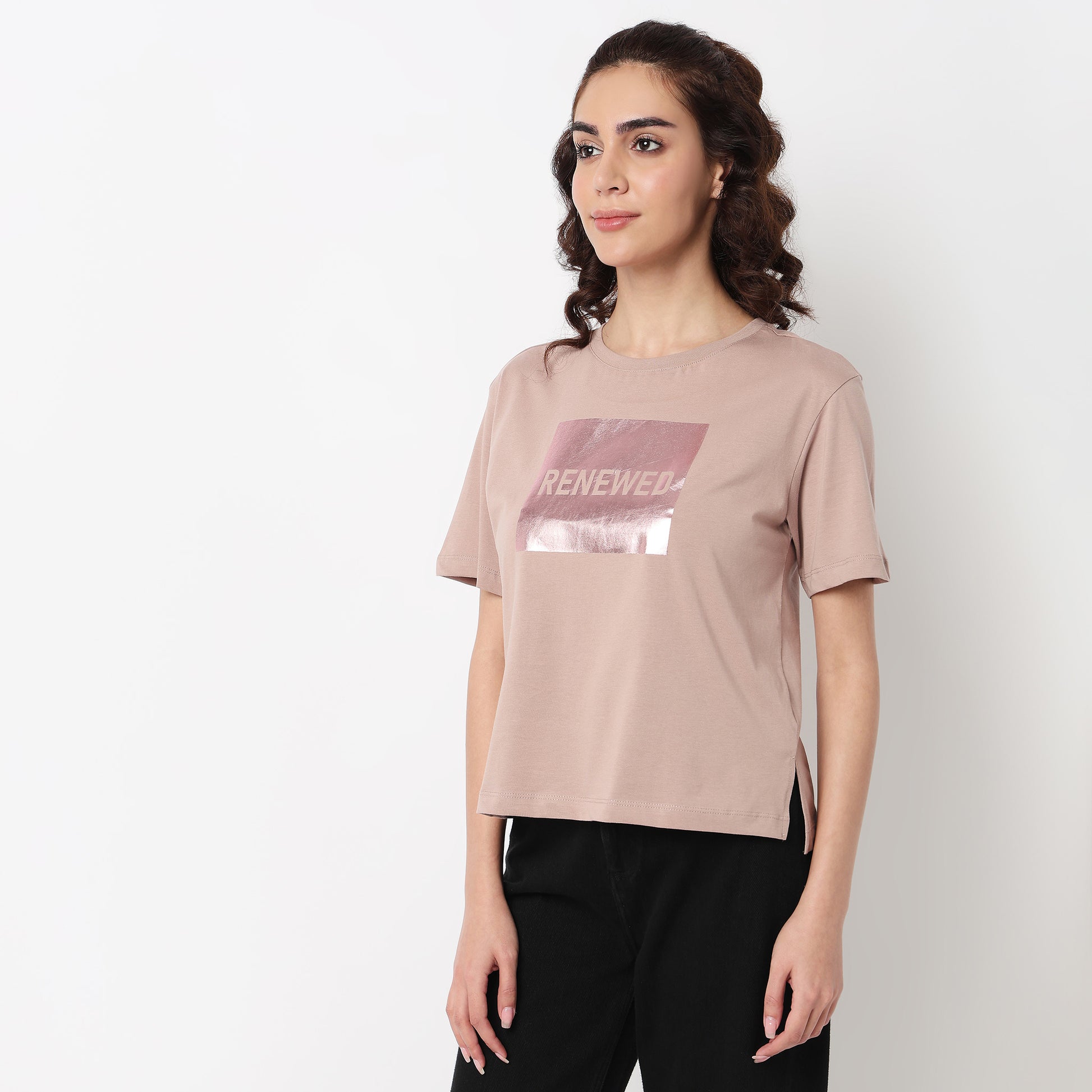 Cotton Crew Neck Graphitee