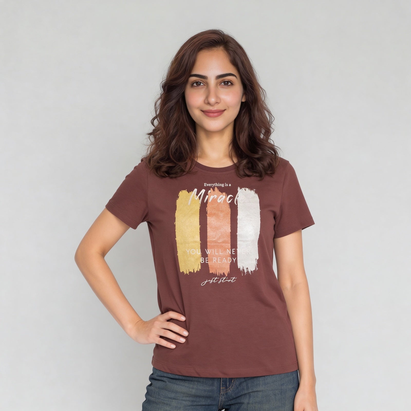 Cotton Crew Neck Graphitee