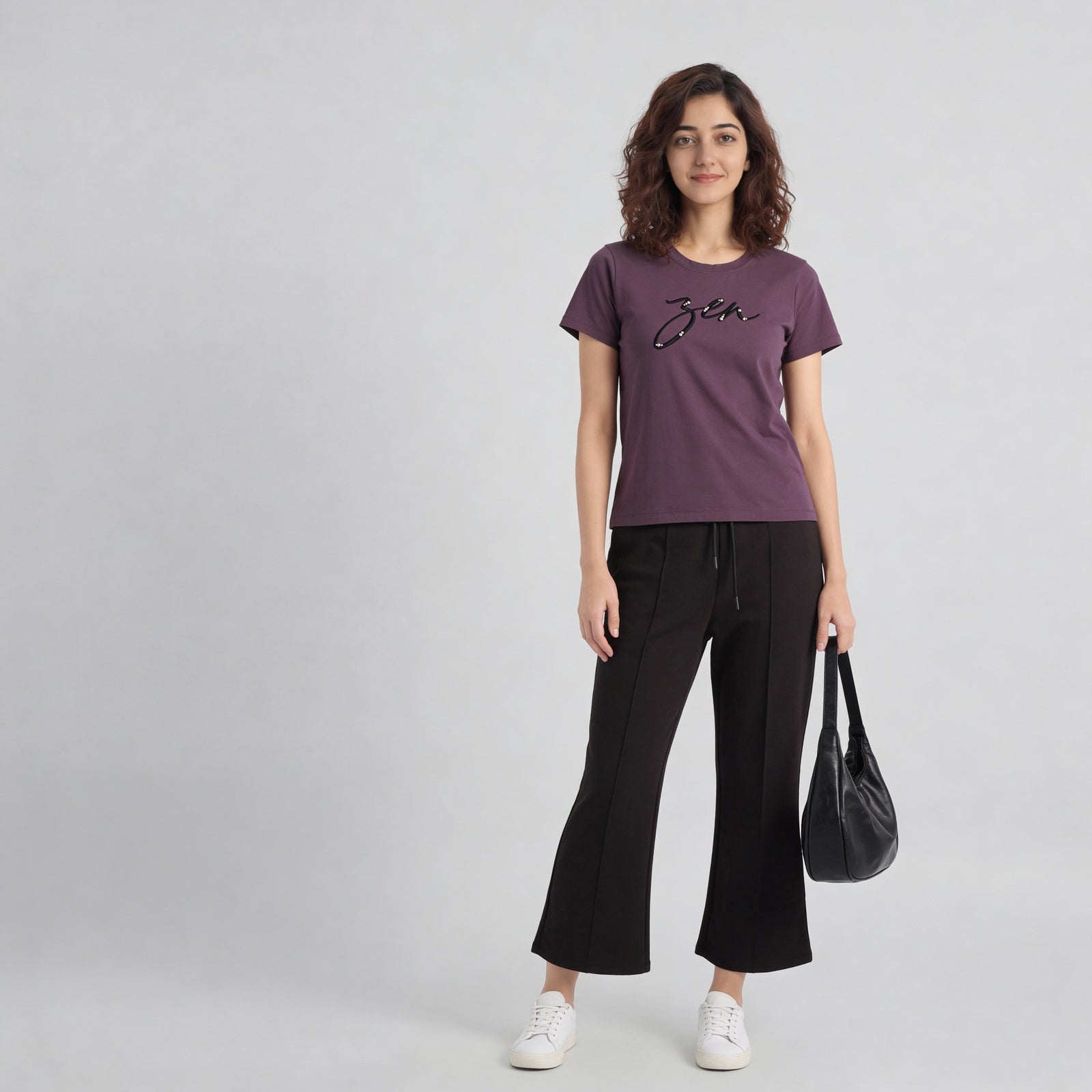 Embellished Crew Neck Graphitee