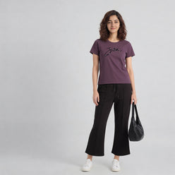 Embellished Crew Neck Graphitee