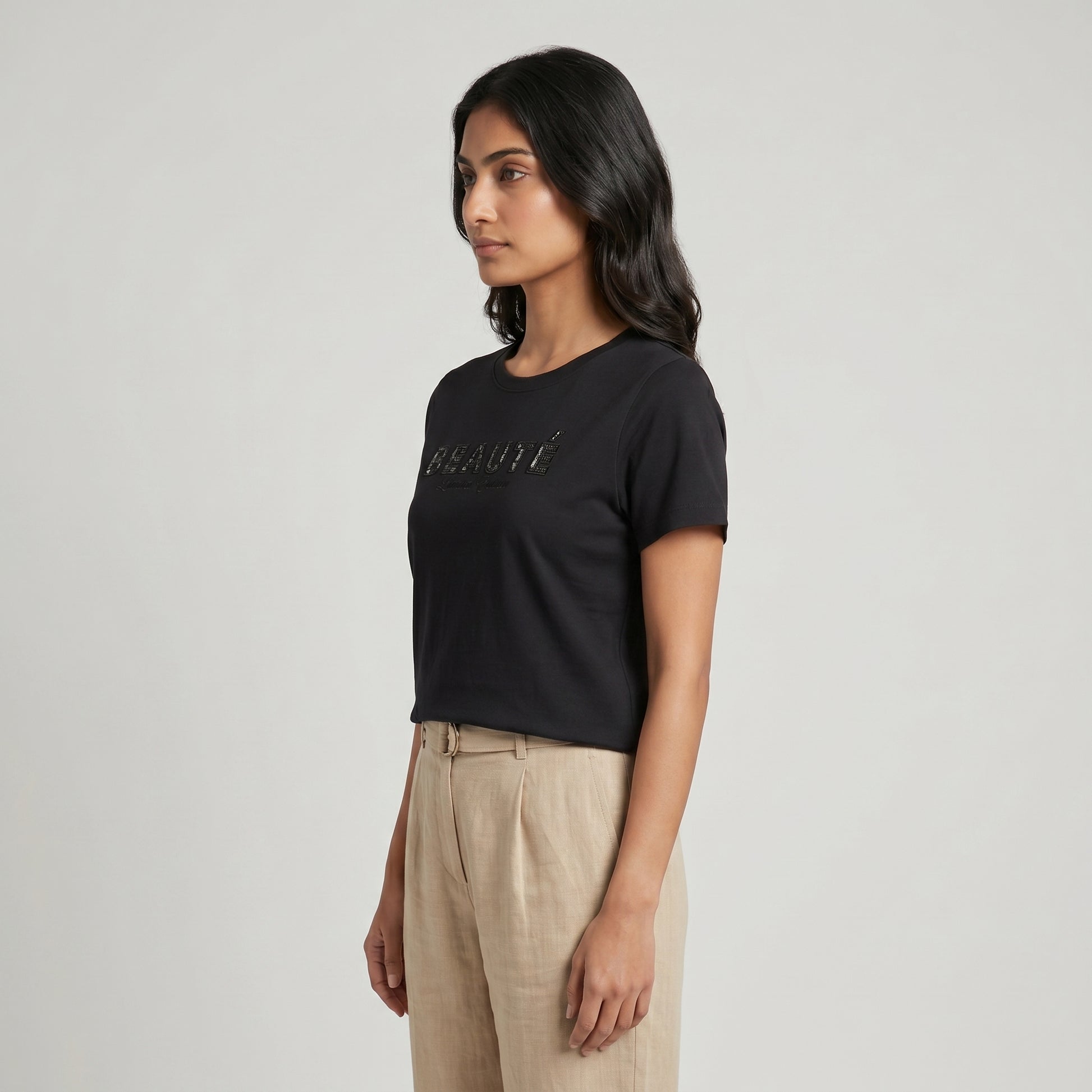 Cotton Crew Neck Graphitee