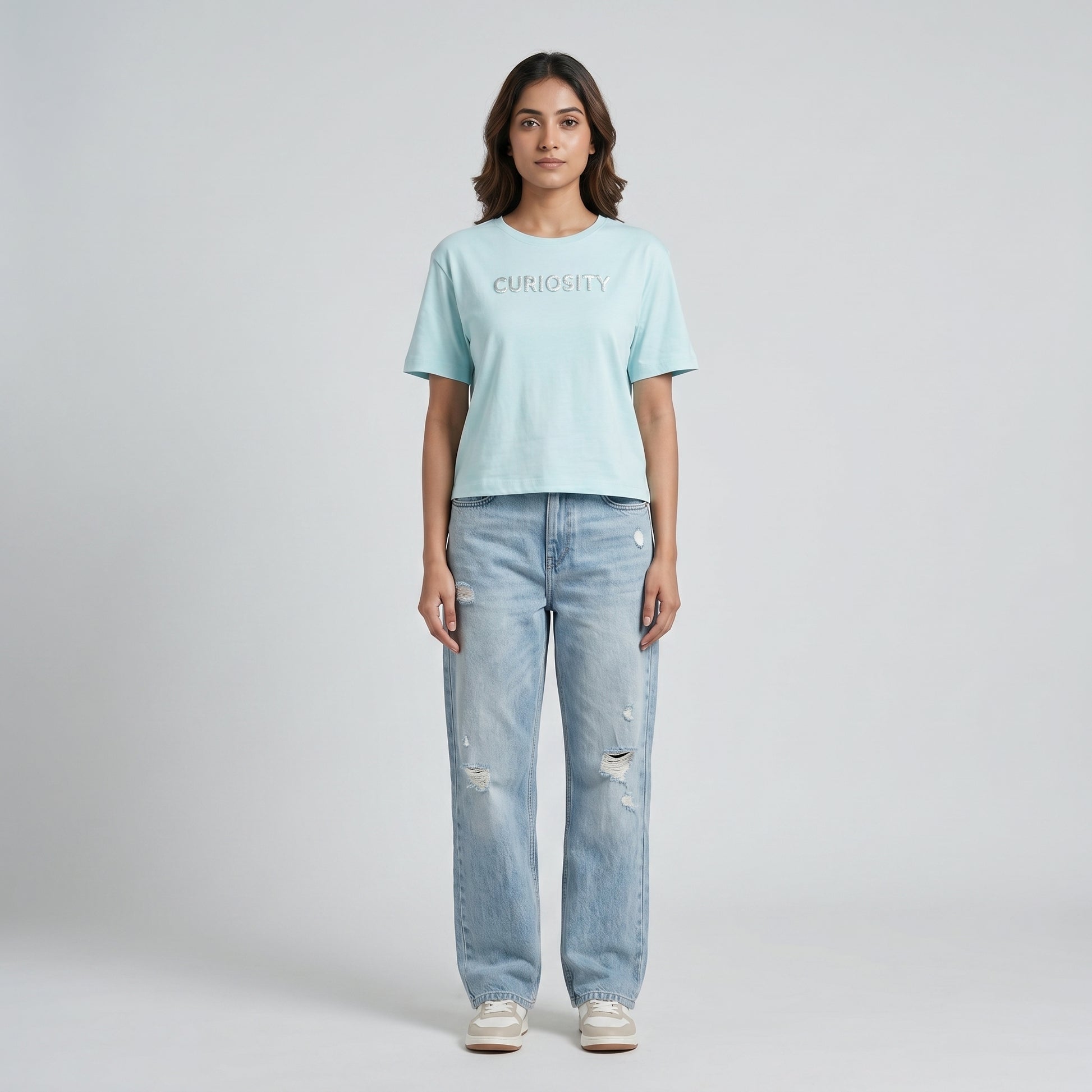 Cotton Crew Neck Graphic T-Shirt