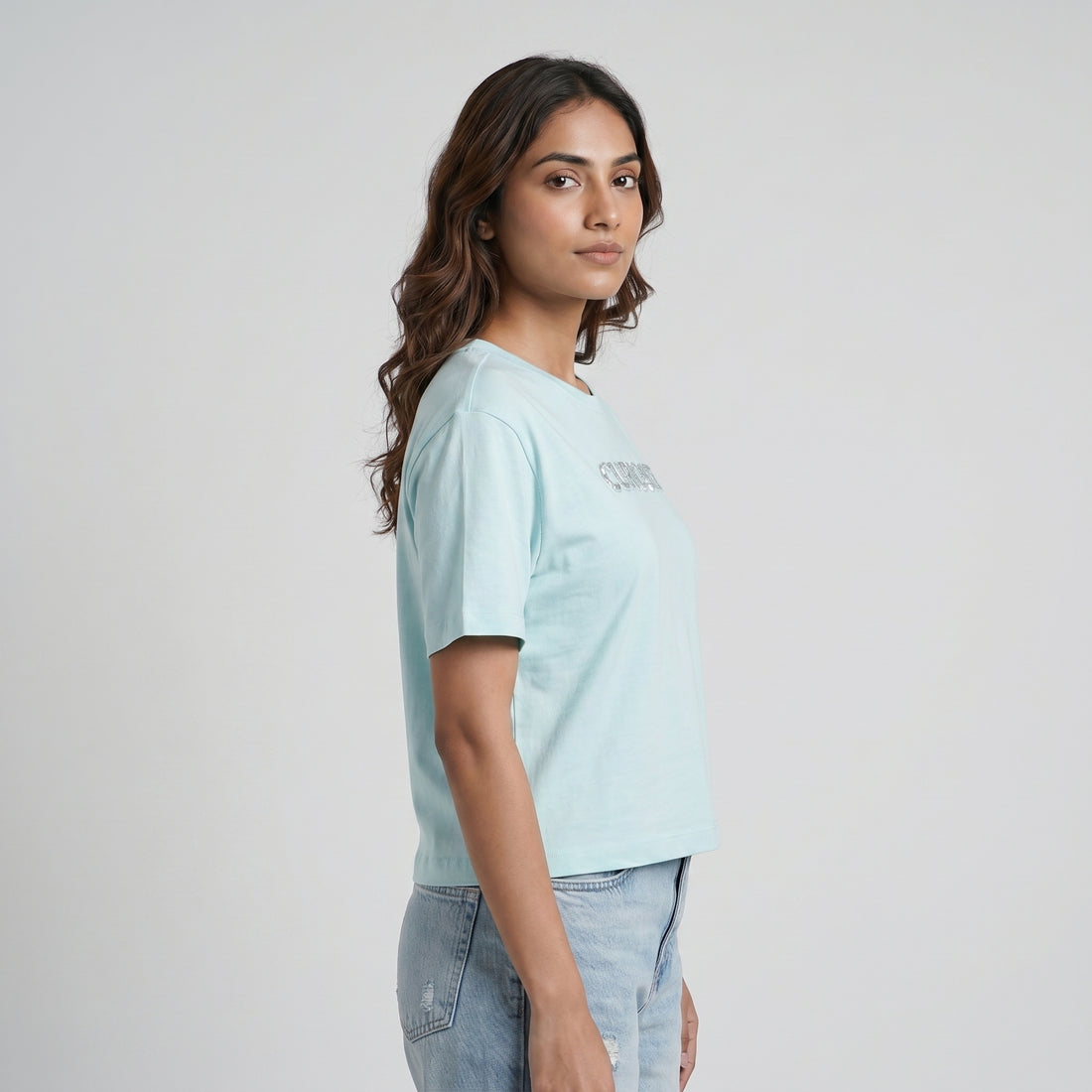 Cotton Crew Neck Graphic T-Shirt