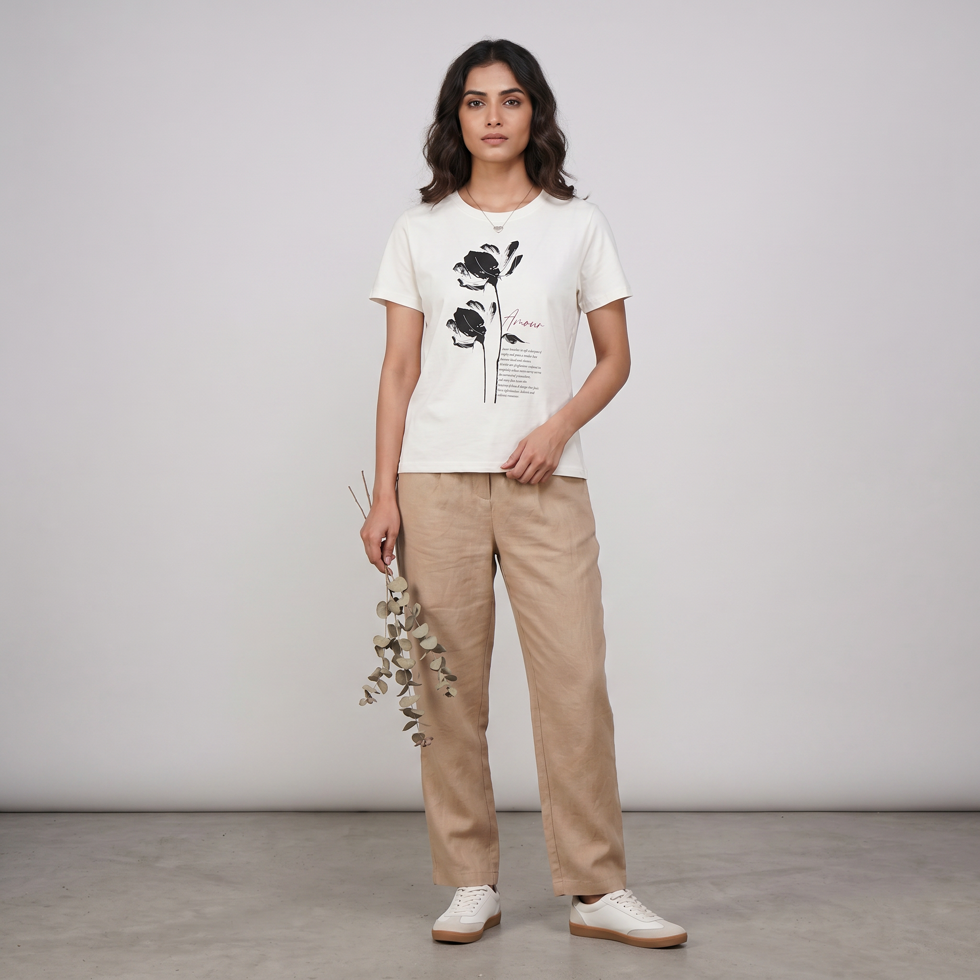 Cotton Crew Neck Graphitee