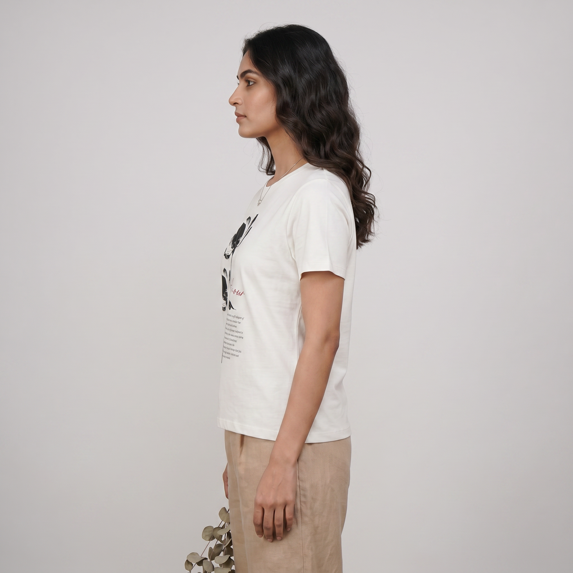Cotton Crew Neck Graphitee