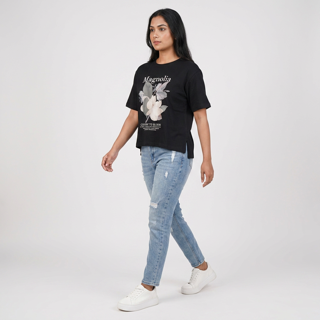Cotton Crew Neck Graphitee