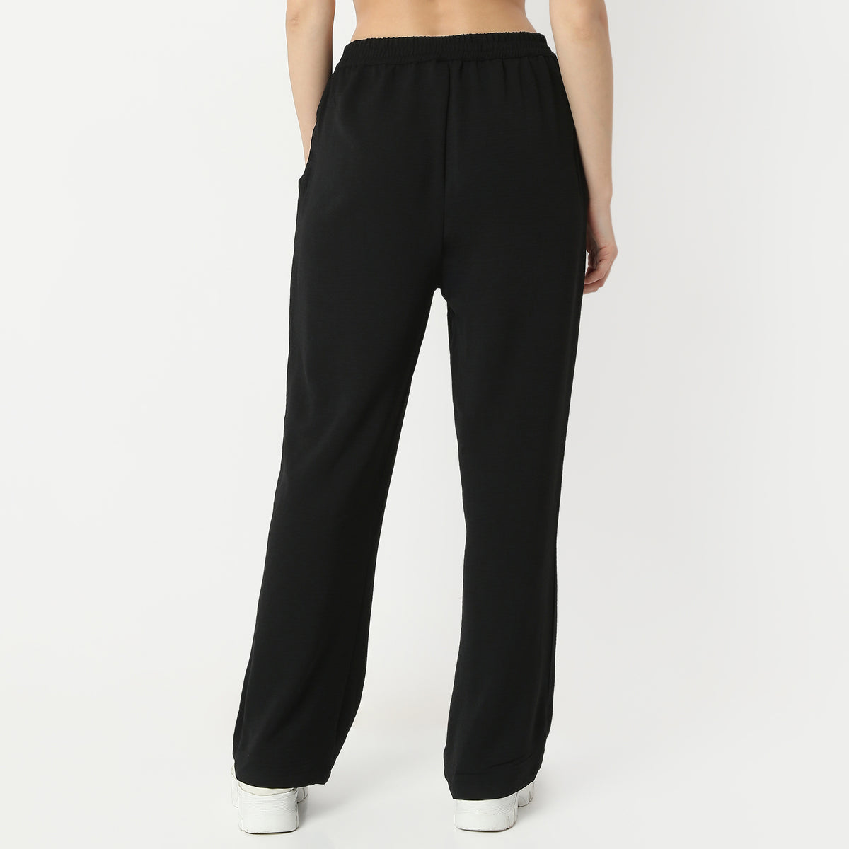Regular Fit Solid Regular Length Mid Rise Palazzos