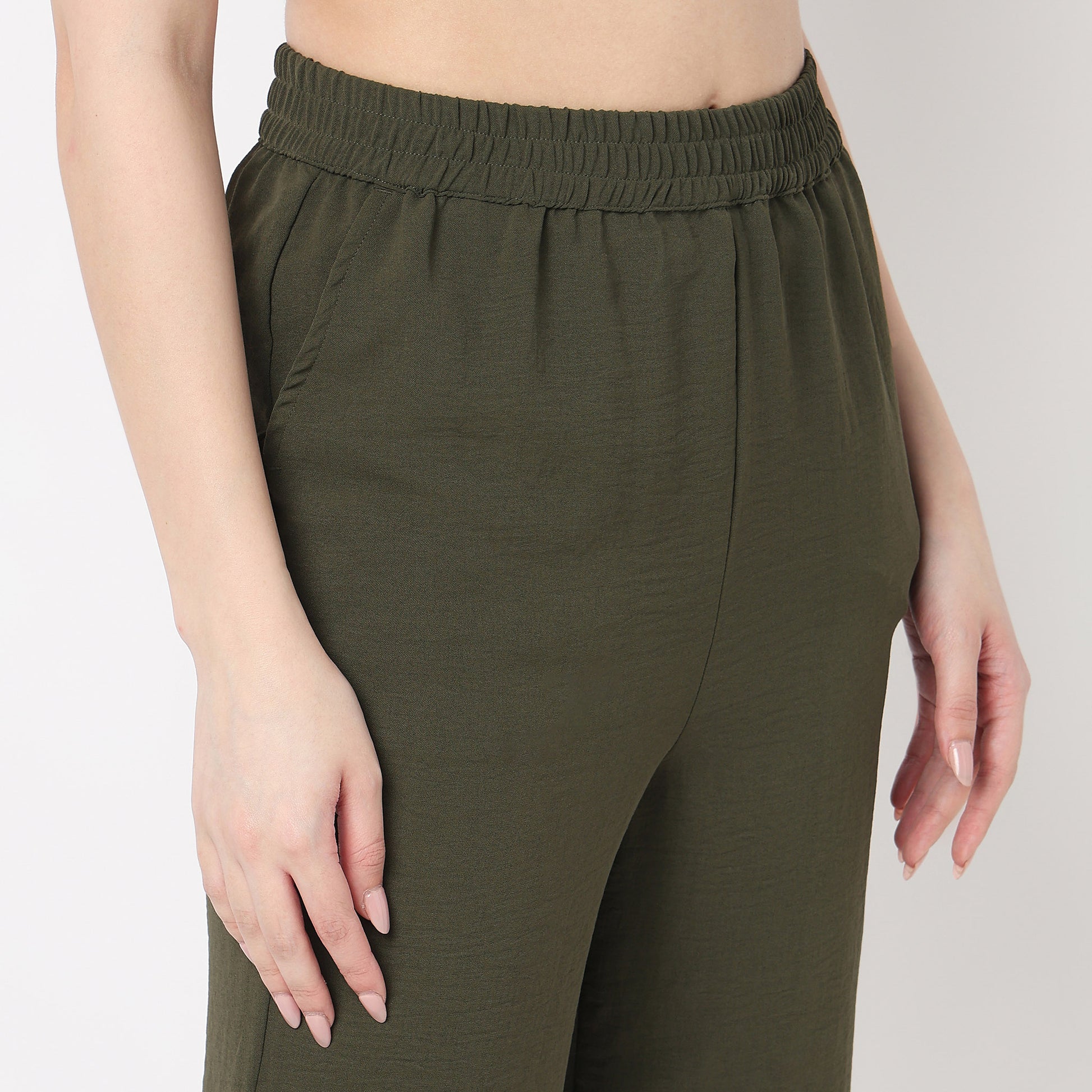 Mid Rise Ankle Length Palazzo