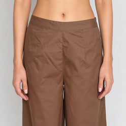 Cotton Solid Mid Rise Palazzos