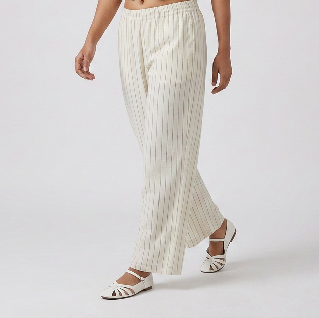 Striped Mid Rise Palazzo