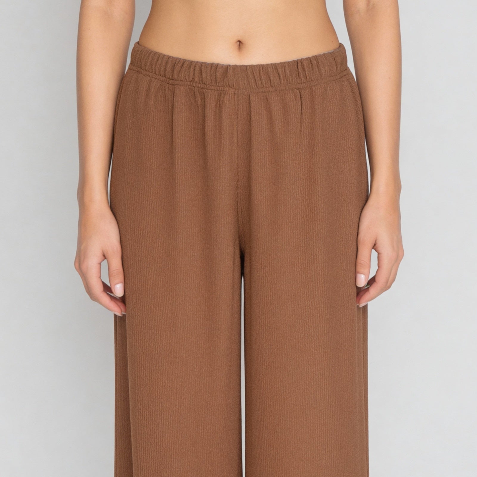 Structured Ankle Length High Rise Palazzos