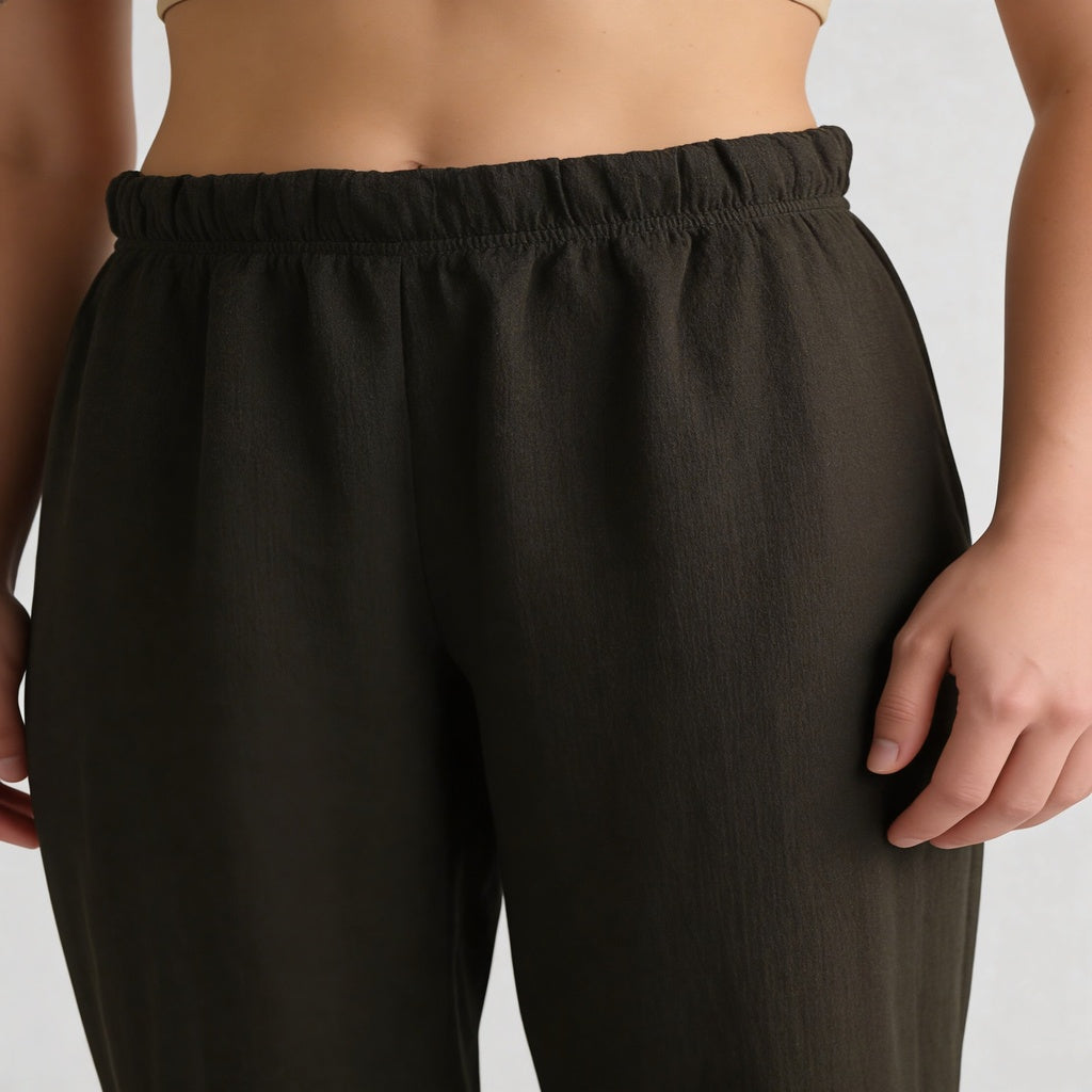 Structured Ankle Length High Rise Palazzos