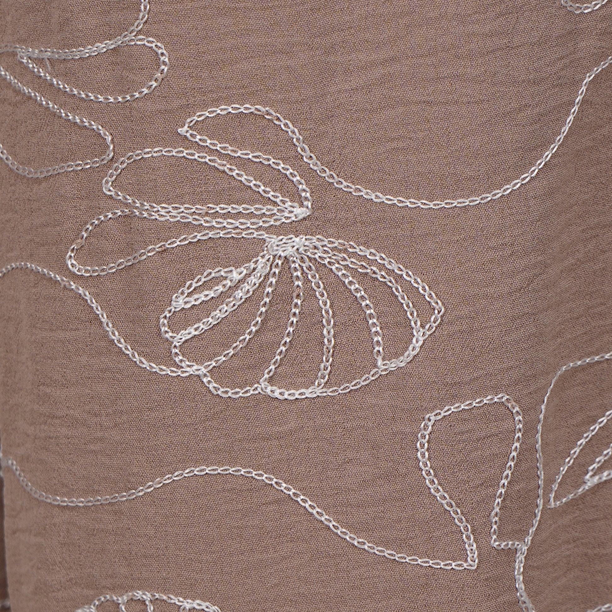 Embroidered Mid Rise Palazzo