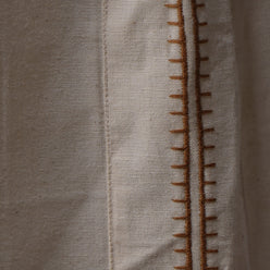 Cotton Embroidered Straight Palazzo