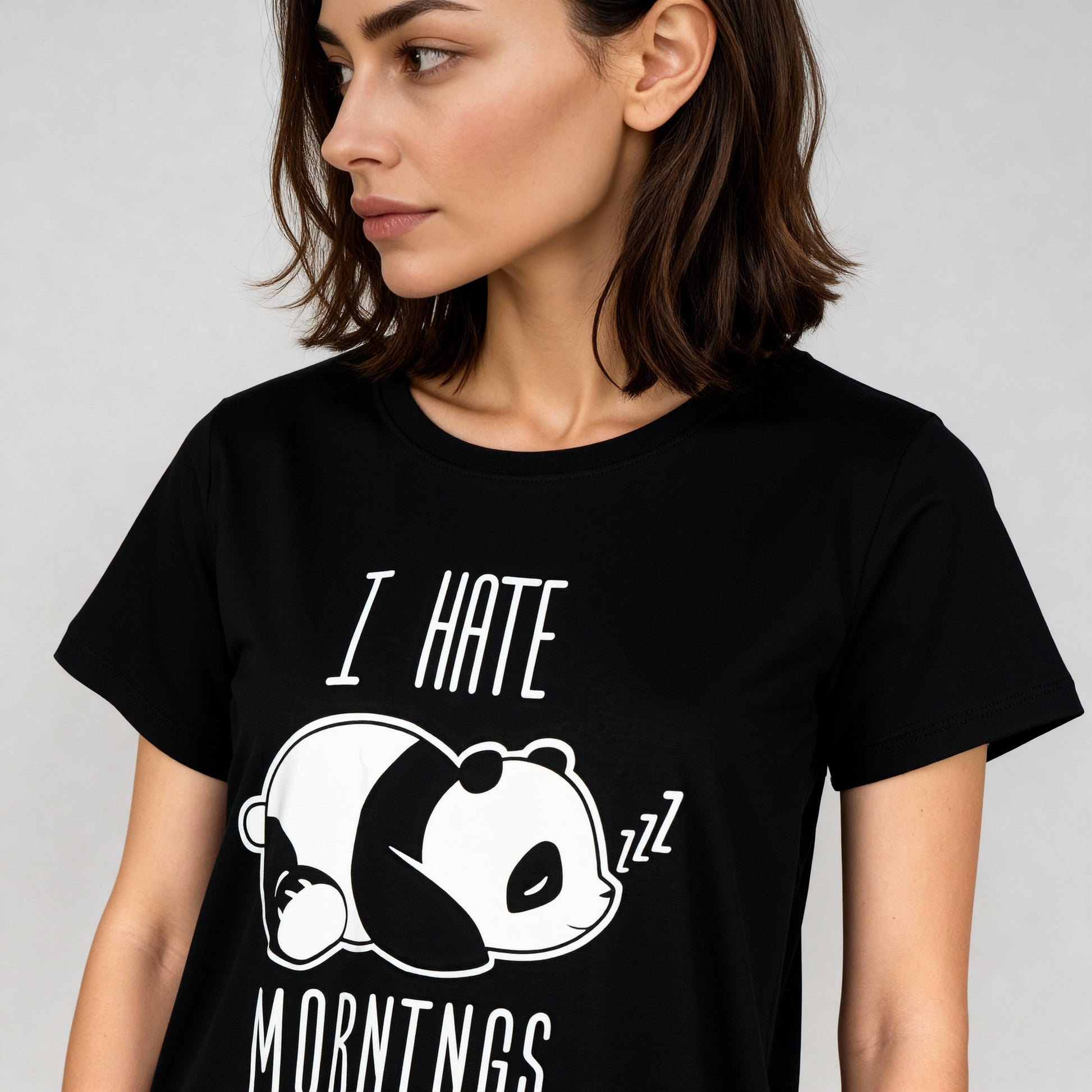 Cotton Graphic Short Gown