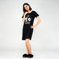 Cotton Graphic Short Gown