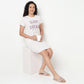 Buy Women Regular Fit Printed Short Sleeve Gown  - Style Union