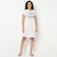 Buy Women Regular Fit Printed Short Sleeve Gown  - Style Union