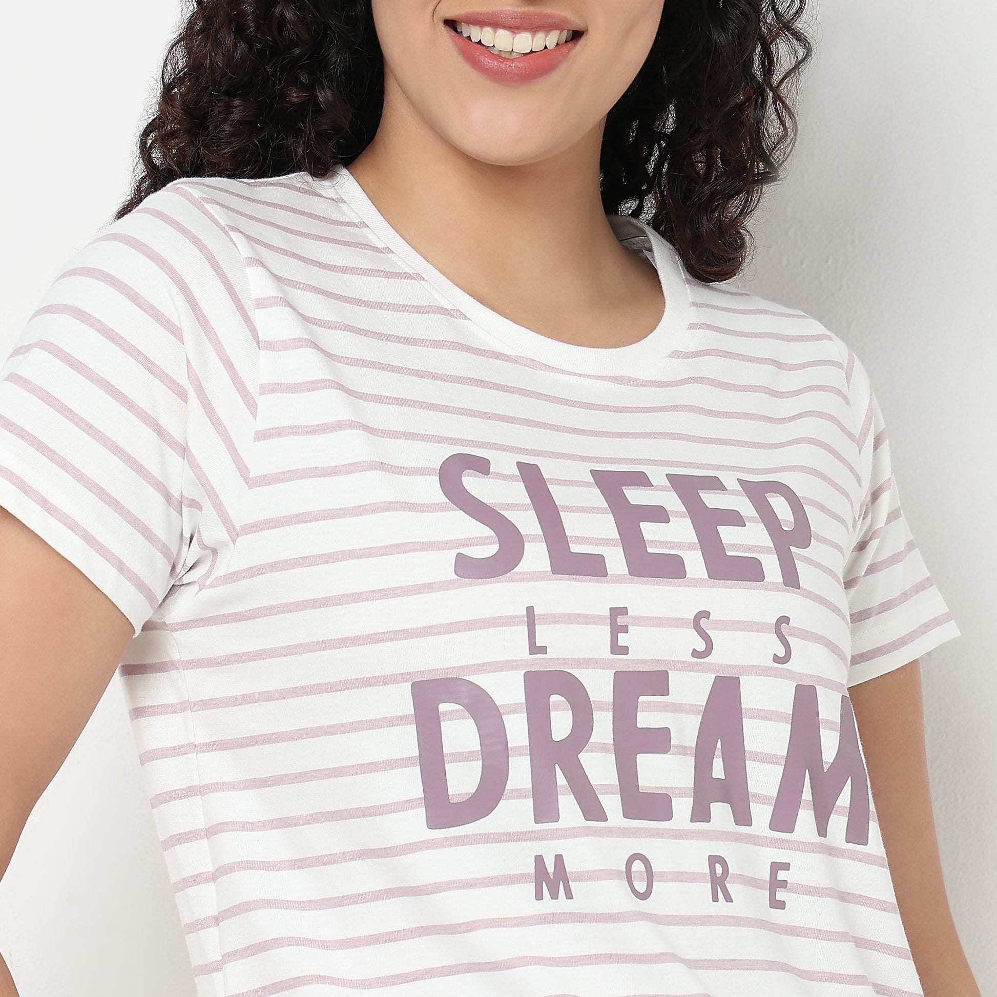 Buy Women Regular Fit Printed Short Sleeve Gown  - Style Union