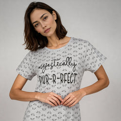 Cotton Graphic Short Gown