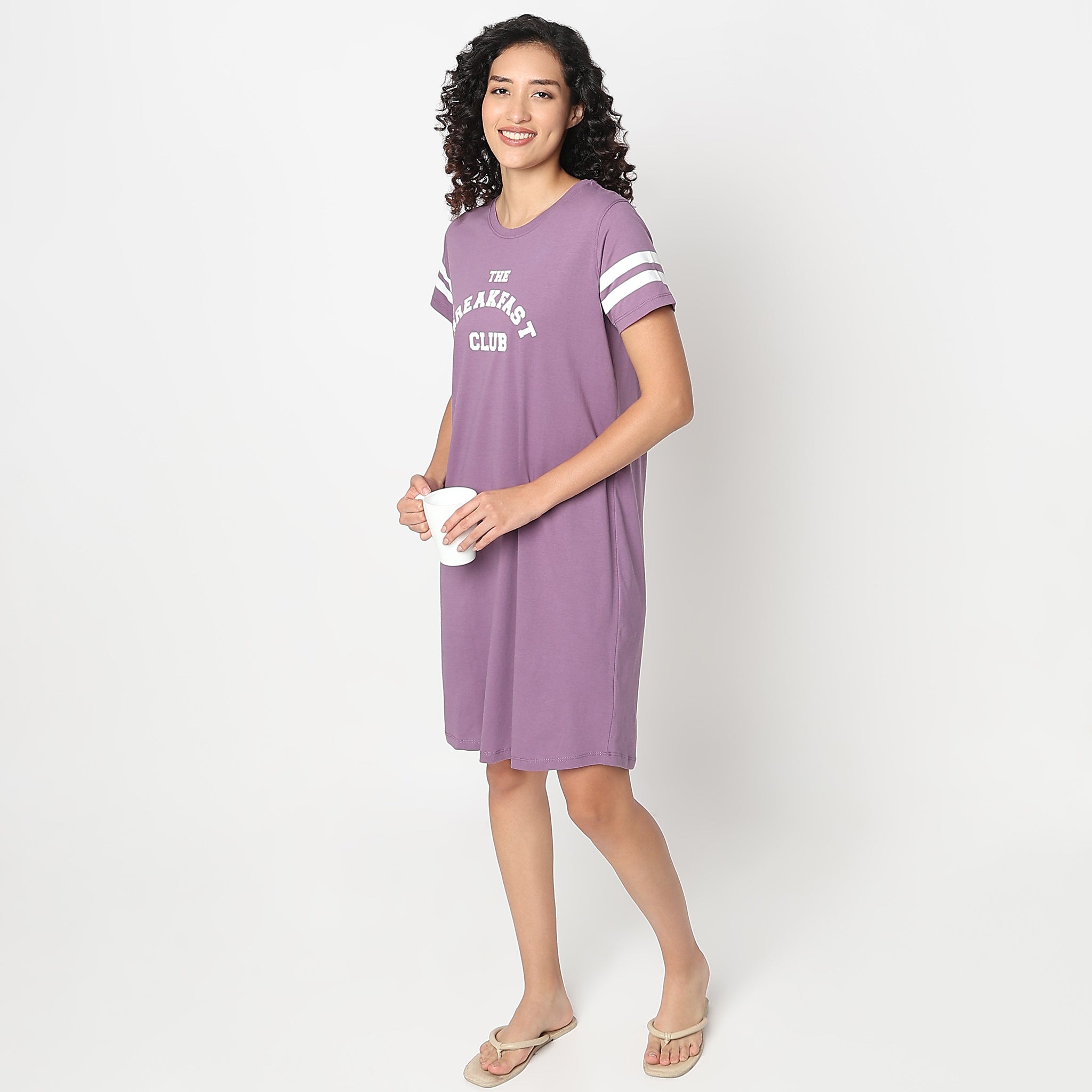 Printed Night Short Gown