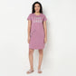 Buy Women Regular Fit Printed Short Sleeve Gown  - Style Union