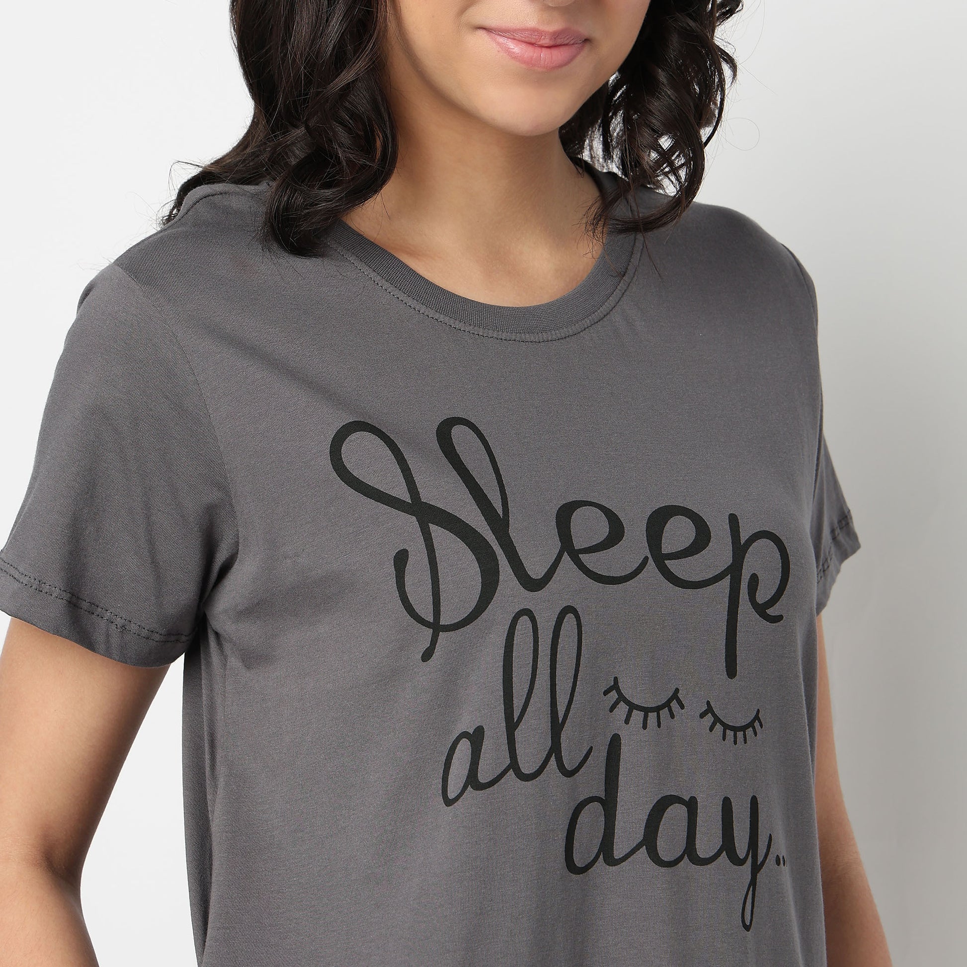 Cotton Printed Short Gown