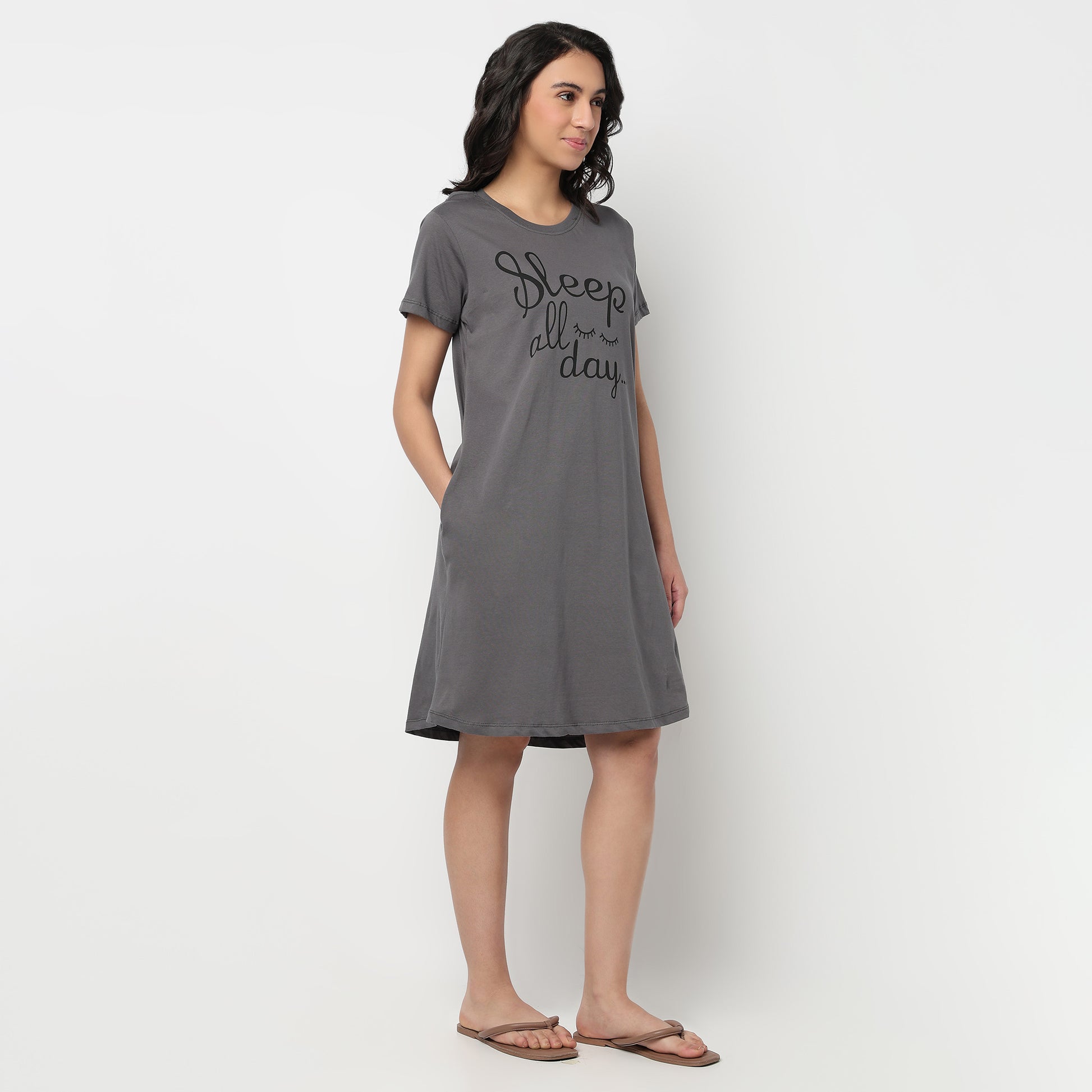 Cotton Printed Short Gown