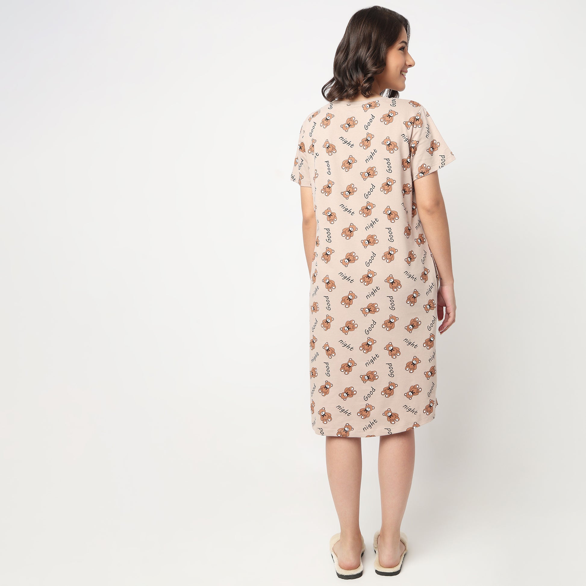 Cotton Printed Short Gown