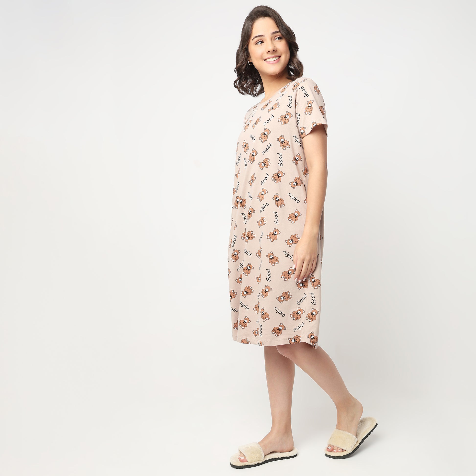 Cotton Printed Short Gown