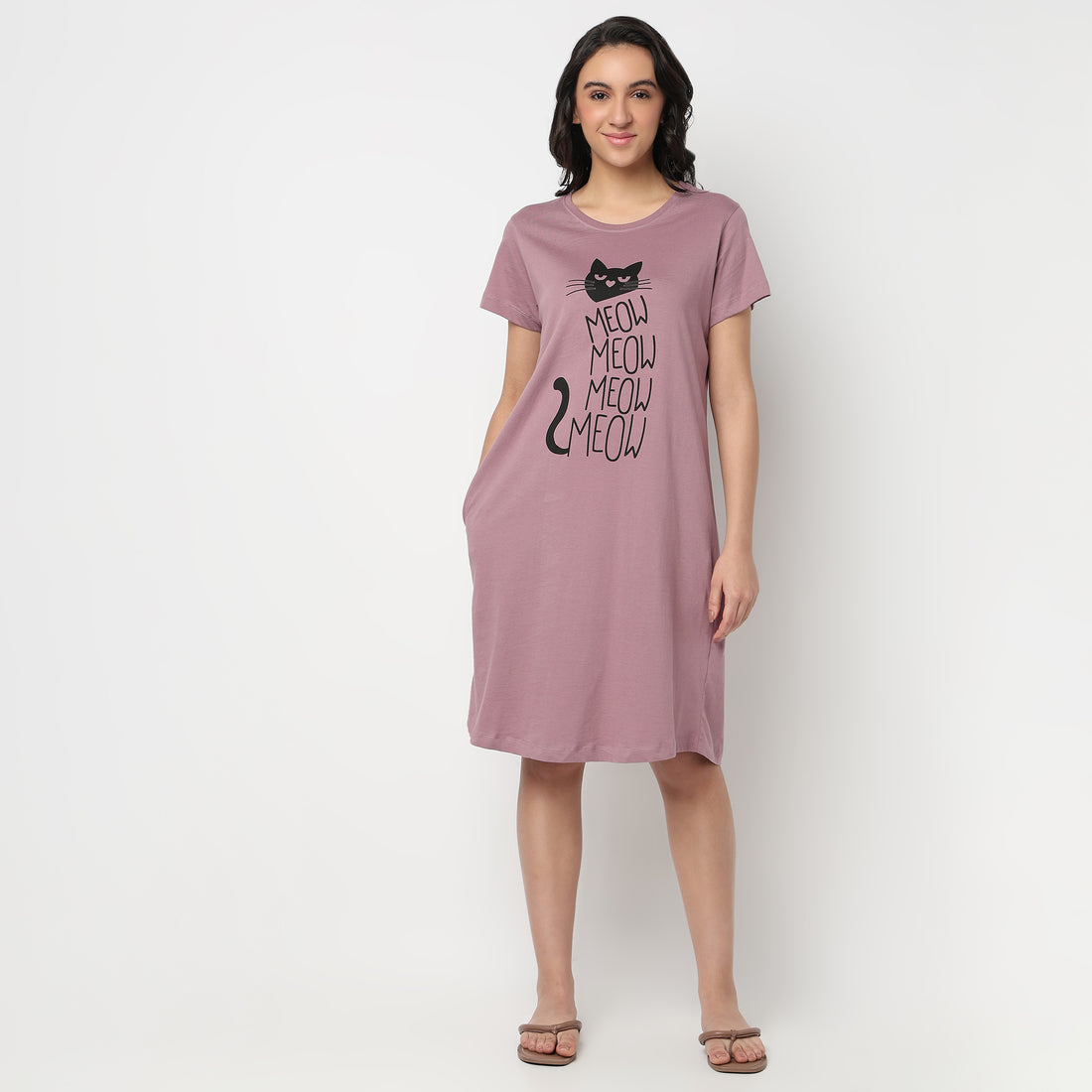 Cotton Printed Short Gown