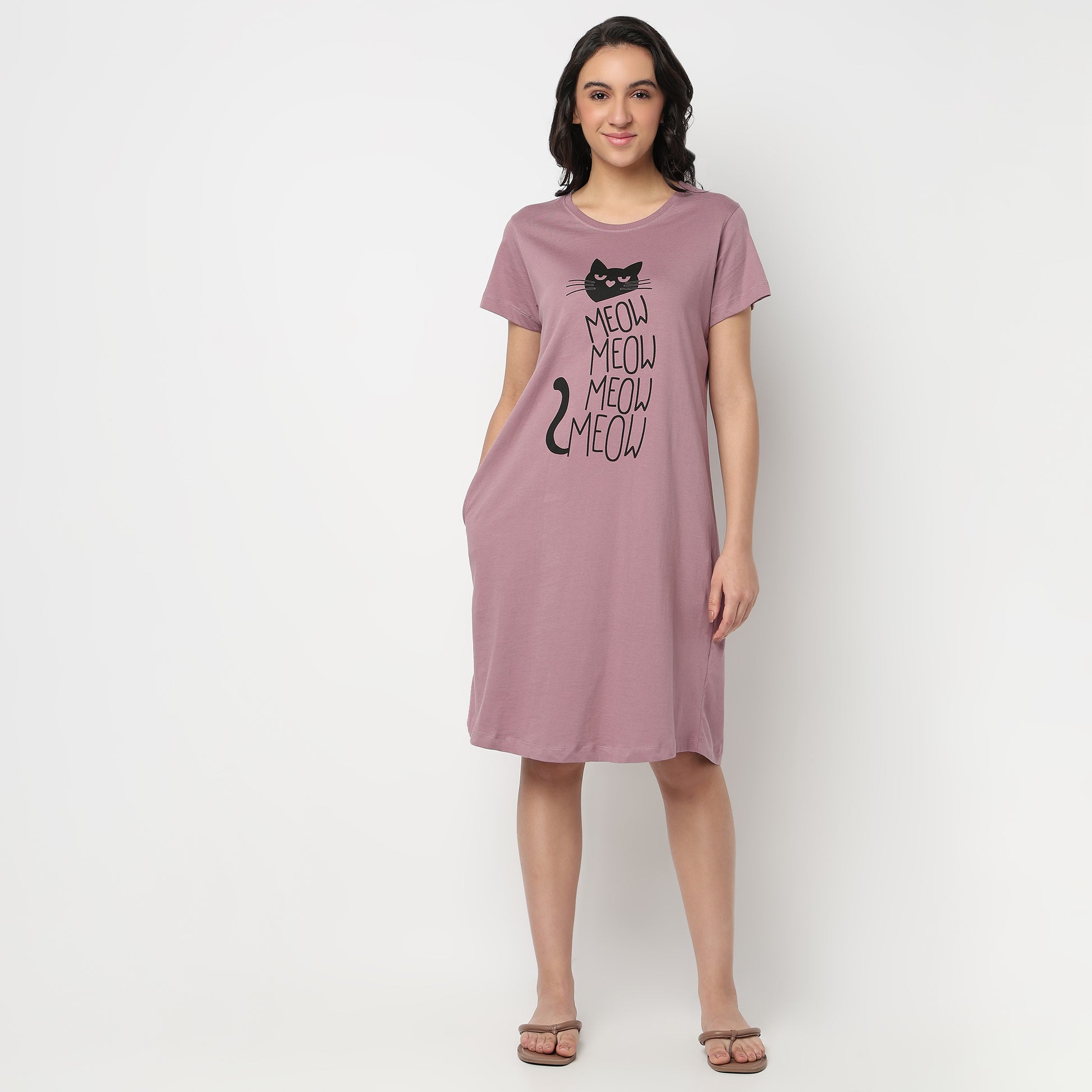 Cotton Printed Short Gown