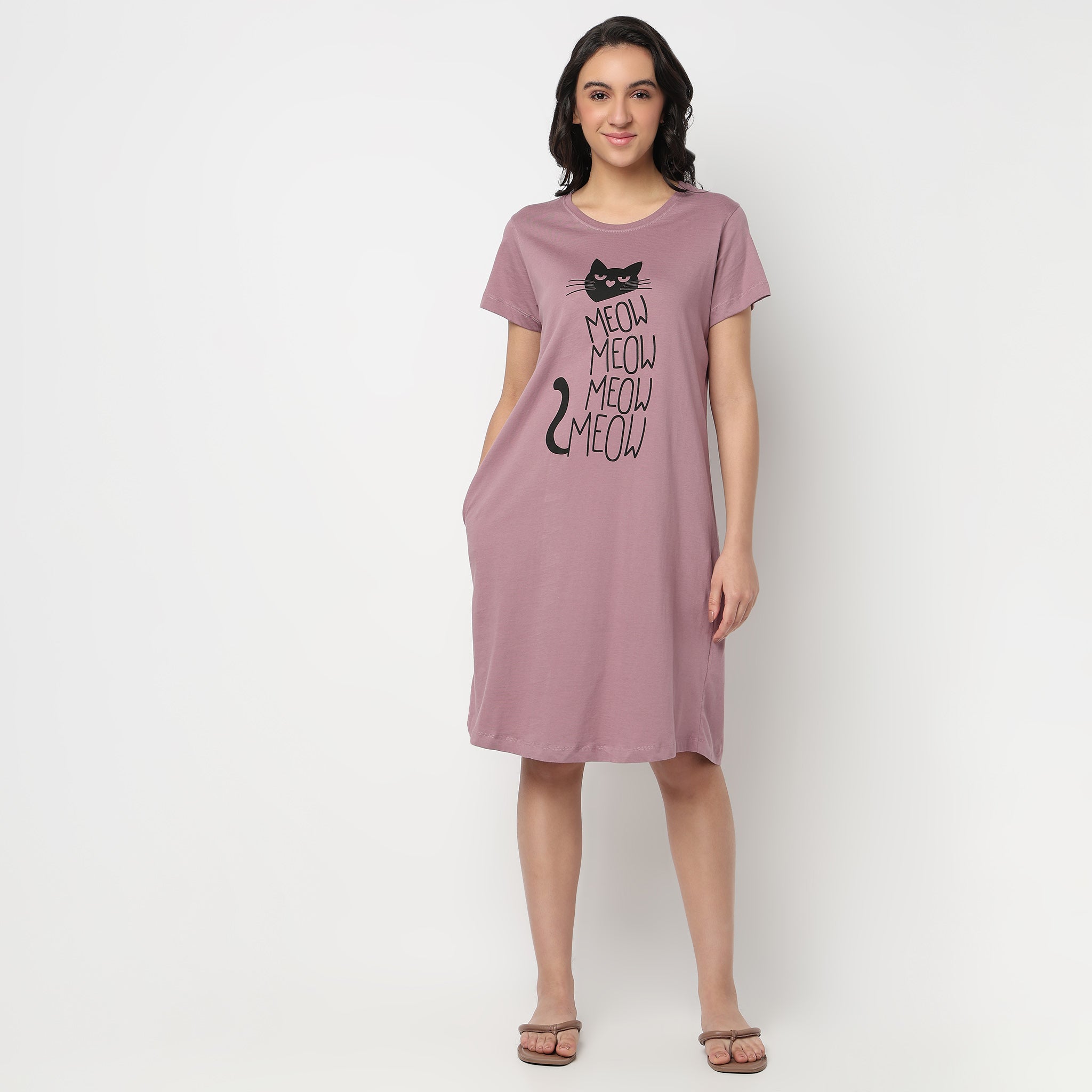 Cotton Printed Short Gown