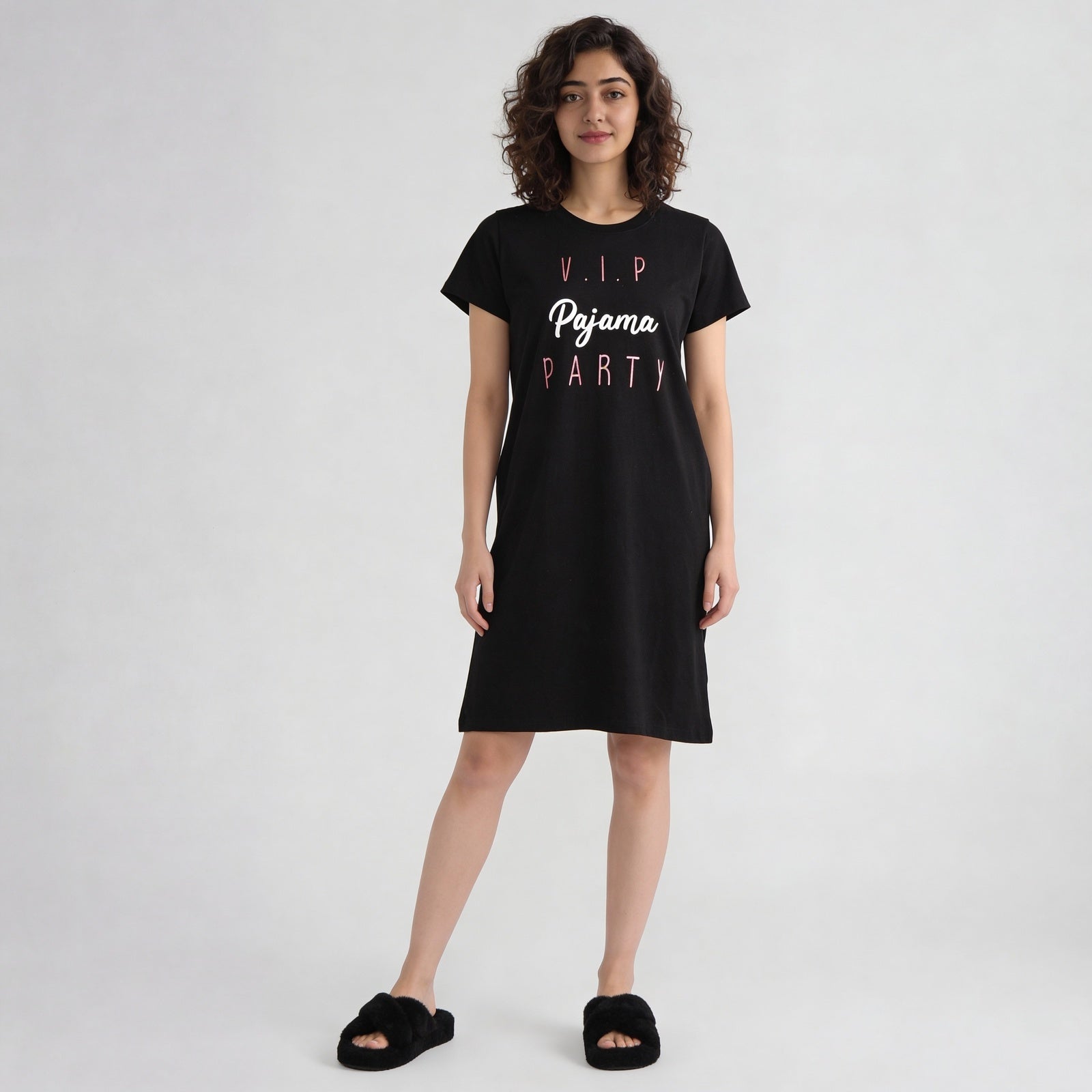 Cotton Floral Short Sleeve Gown