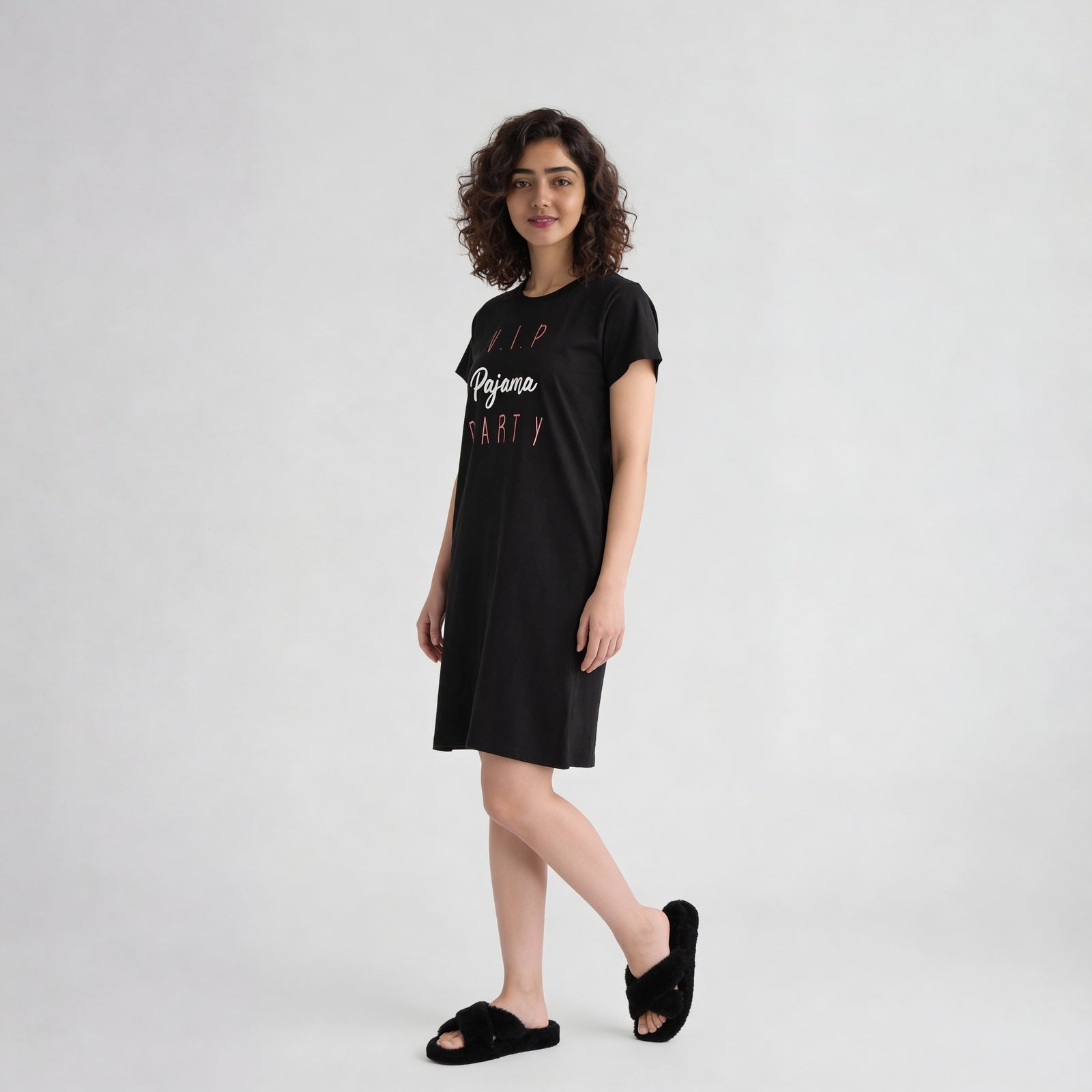 Cotton Floral Short Sleeve Gown