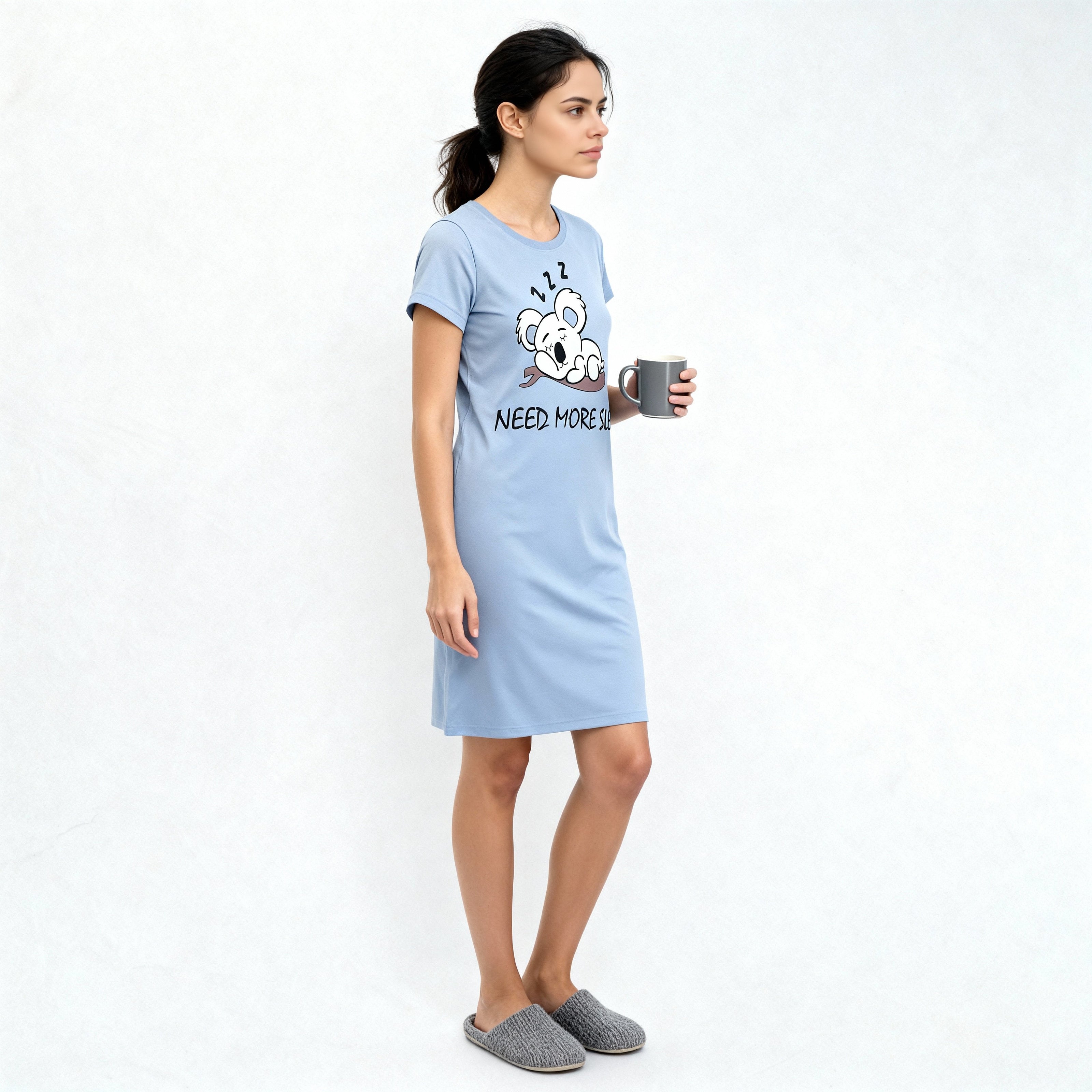 Cotton Chest Printed Short Gown