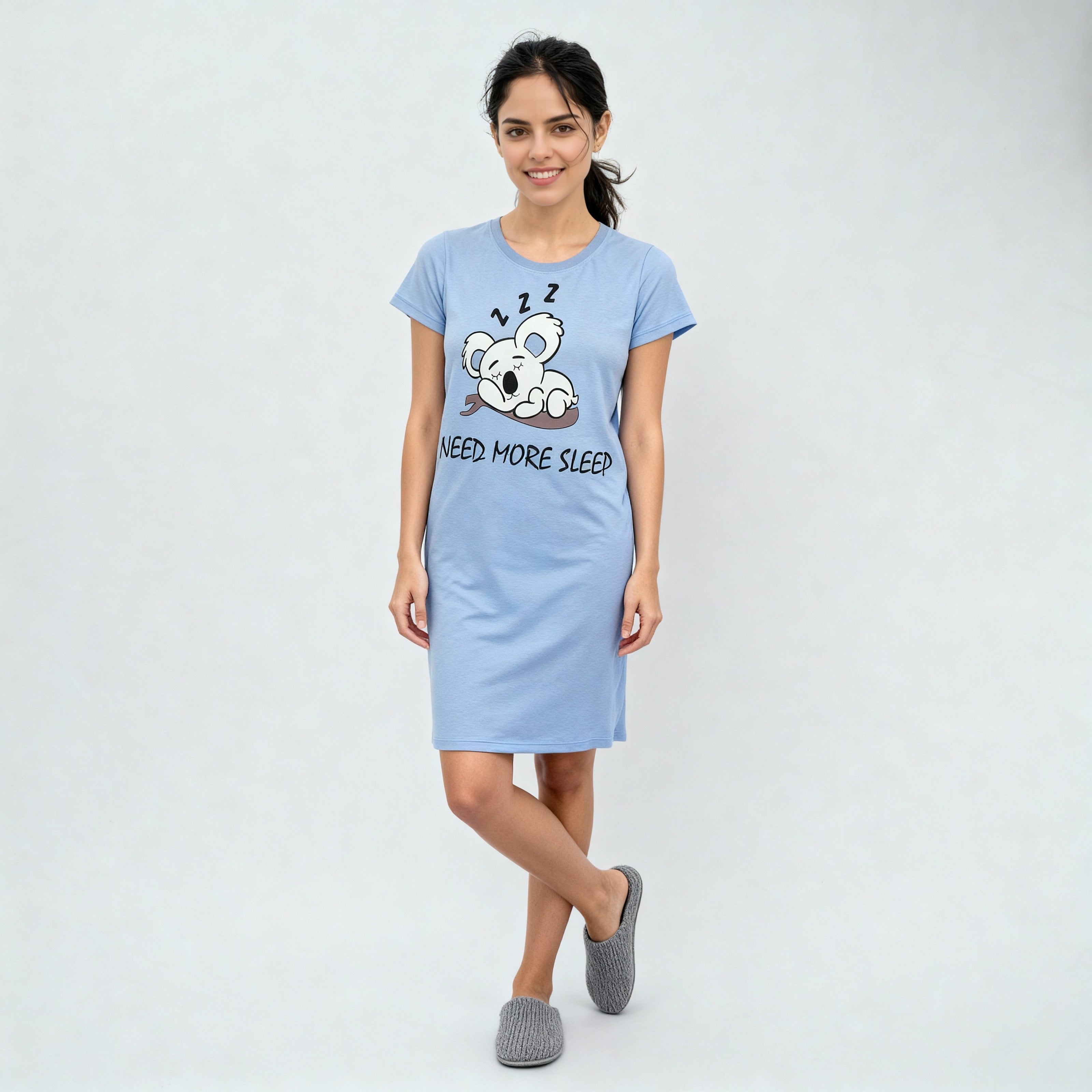 Cotton Chest Printed Short Gown