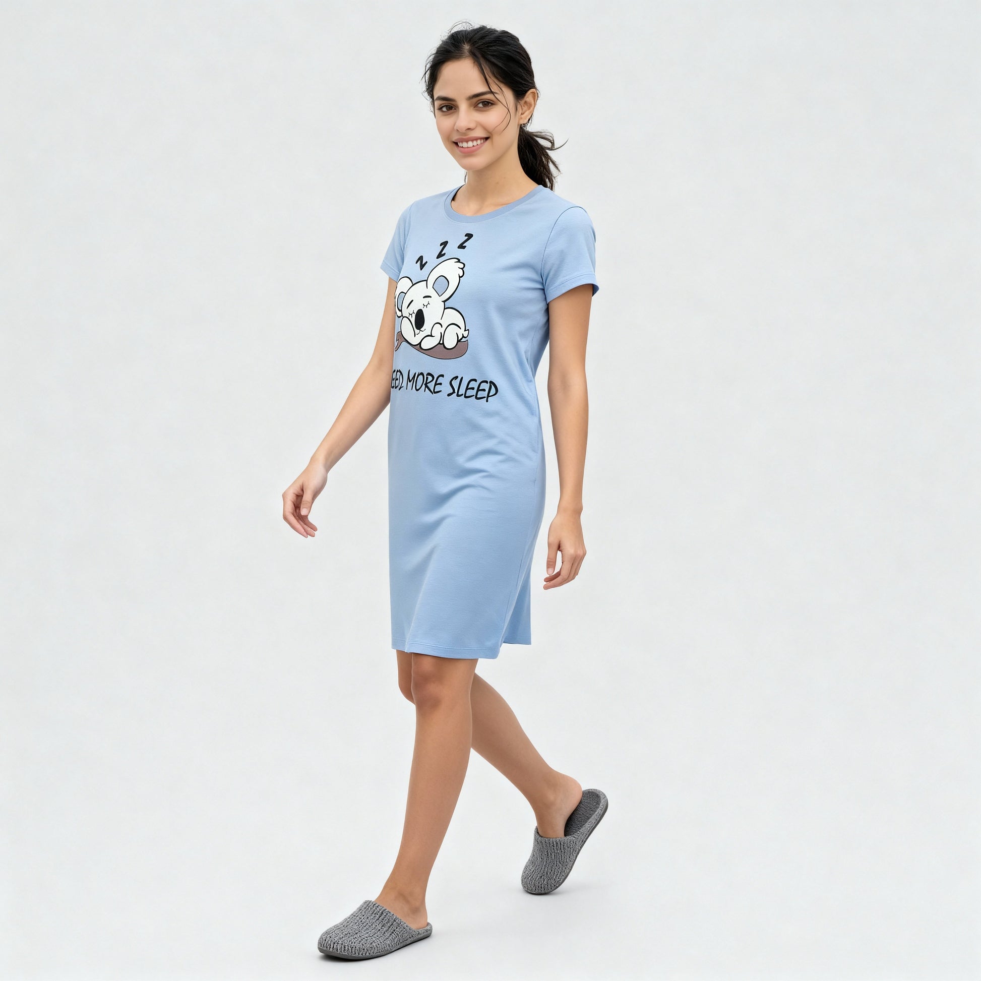 Cotton Chest Printed Short Gown