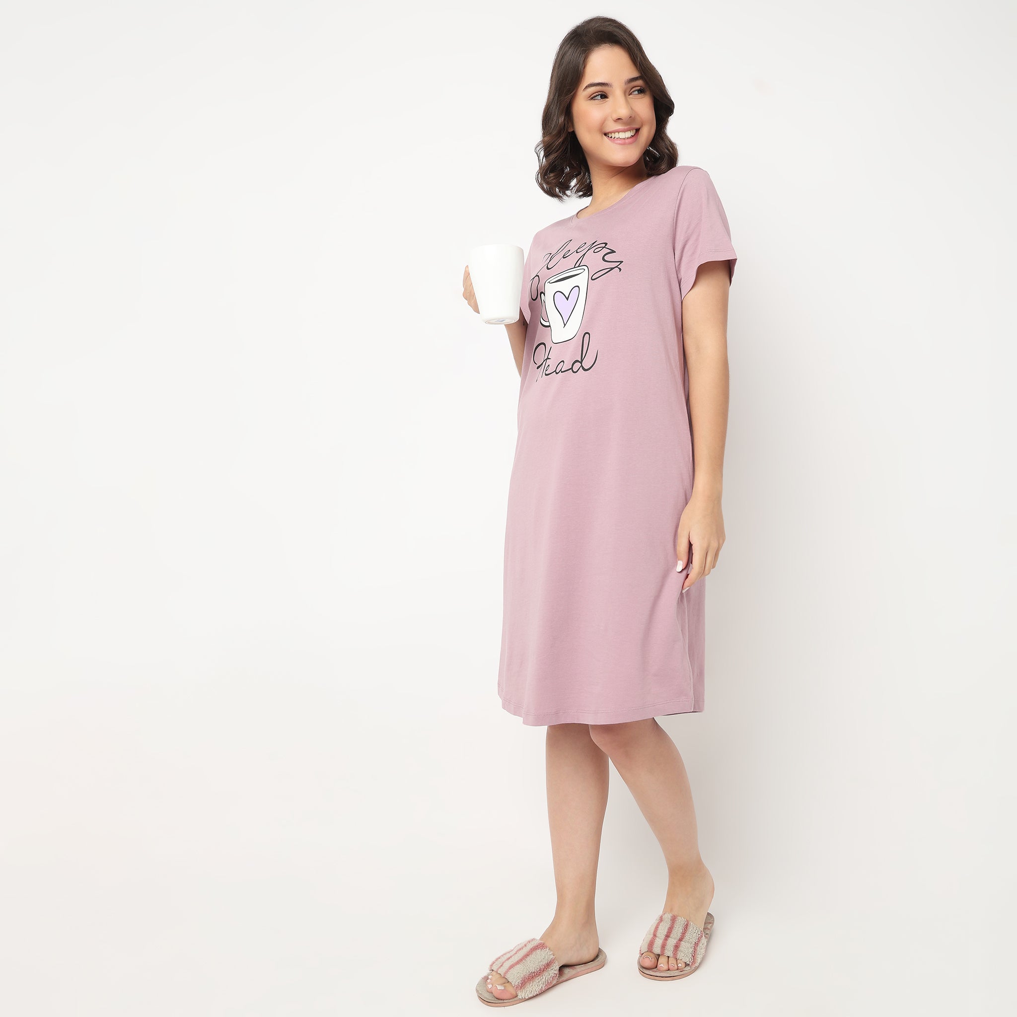 Cotton Printed Short Gown