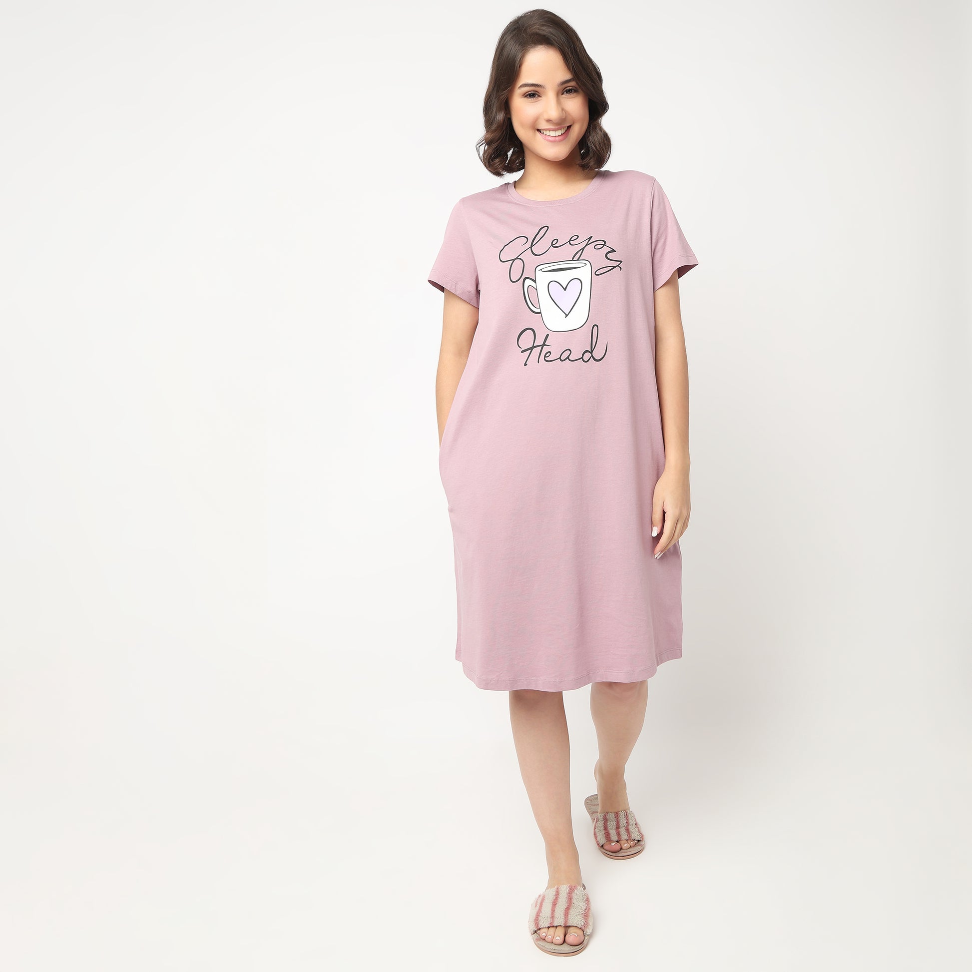 Cotton Printed Short Gown