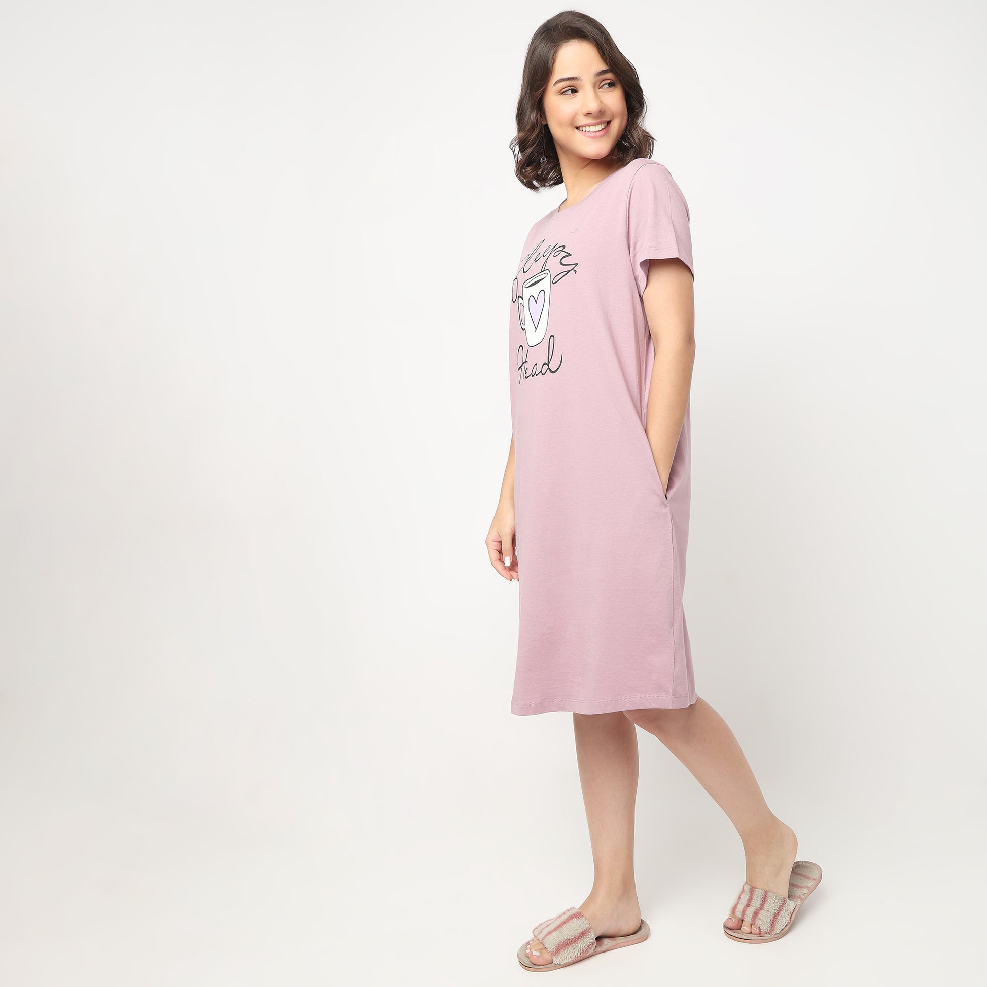 Cotton Printed Short Gown