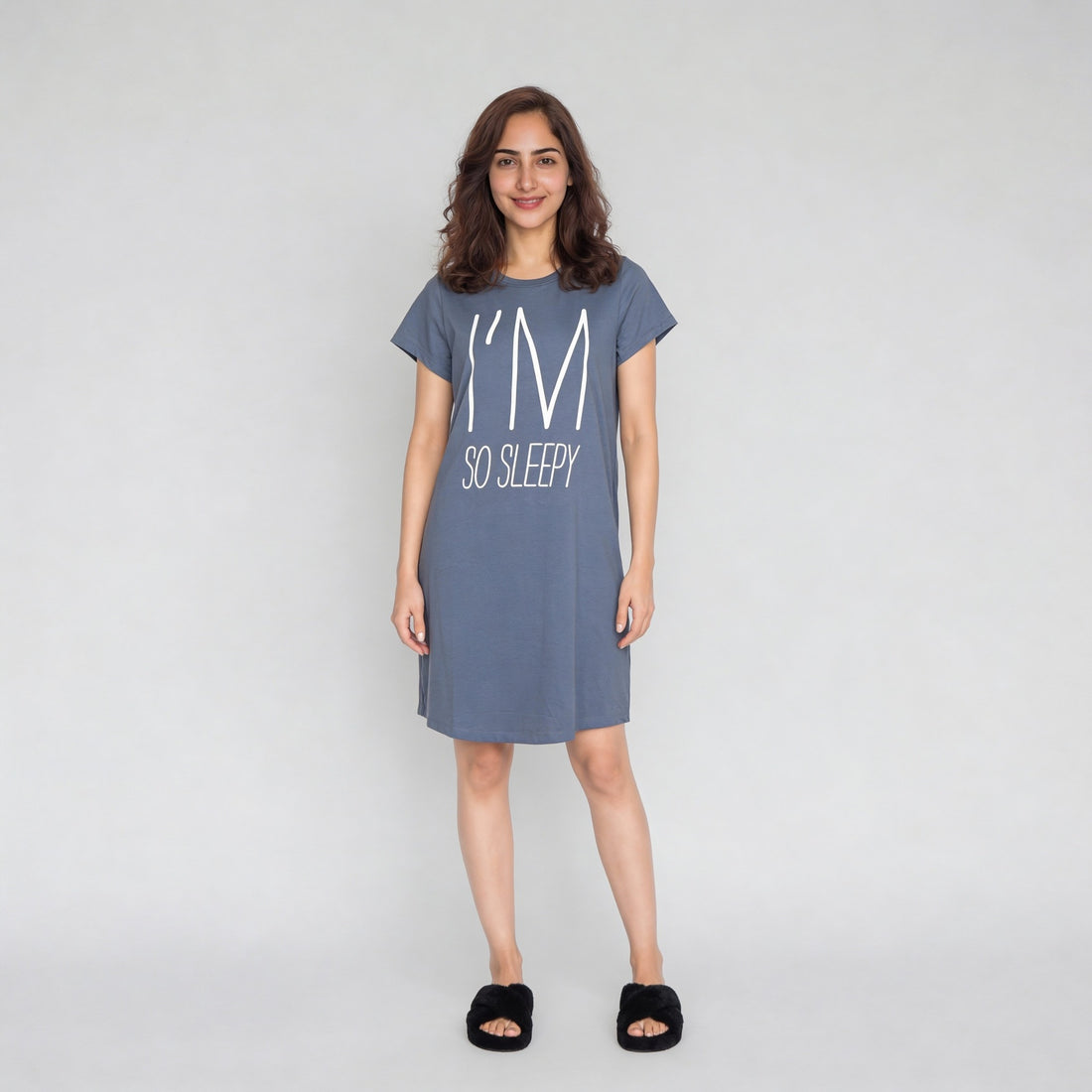 Cotton Floral Short Sleeve Gown