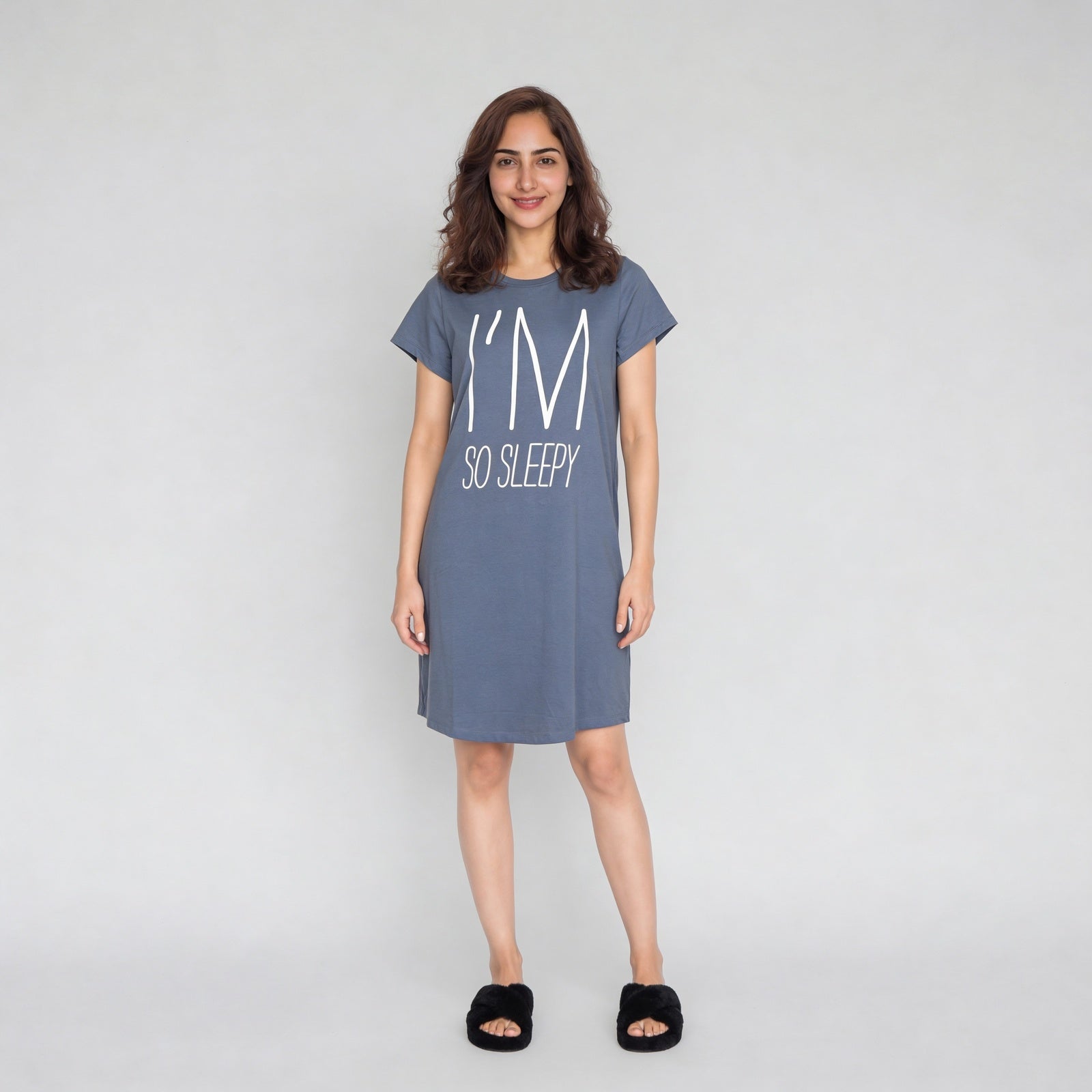 Cotton Floral Short Sleeve Gown