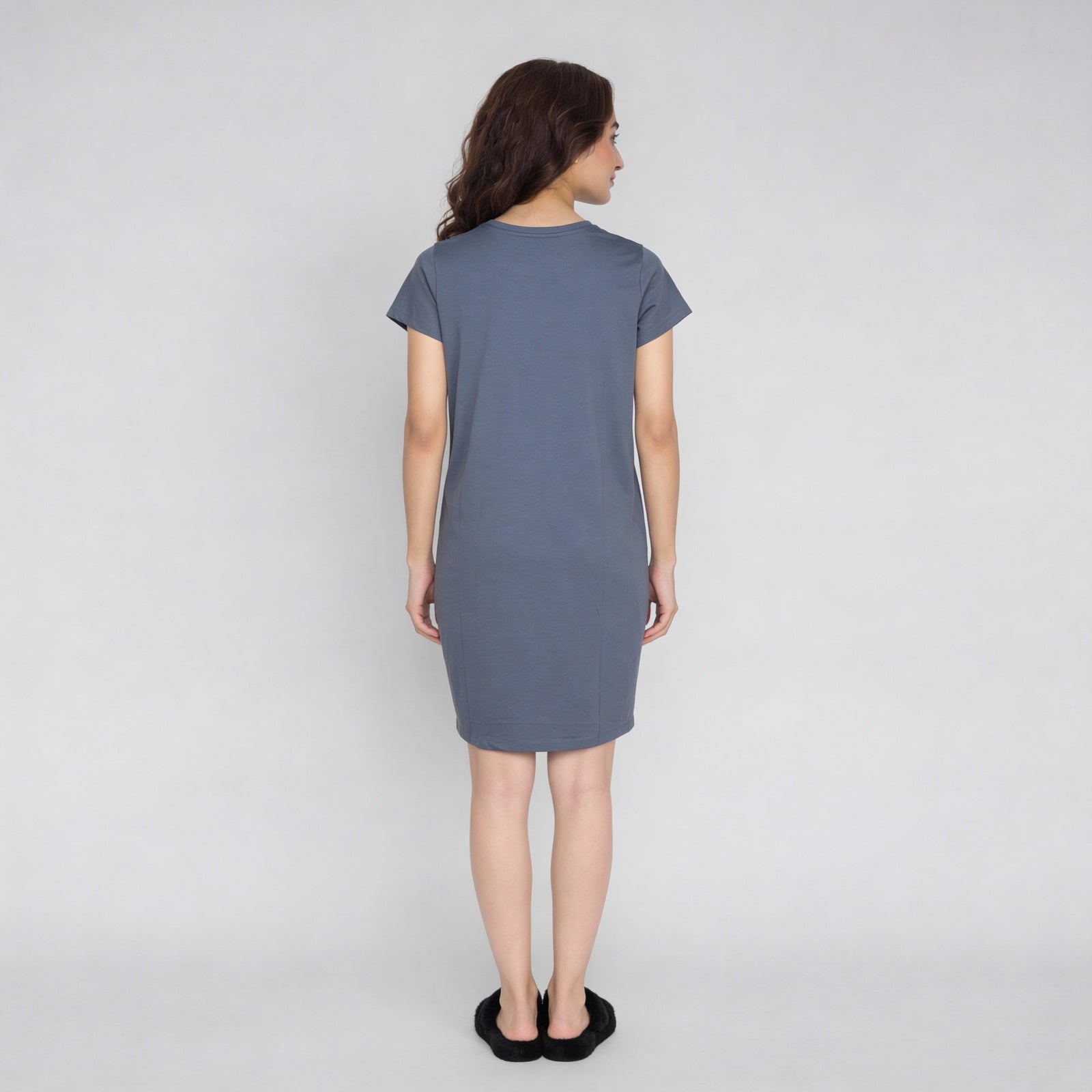 Cotton Floral Short Sleeve Gown