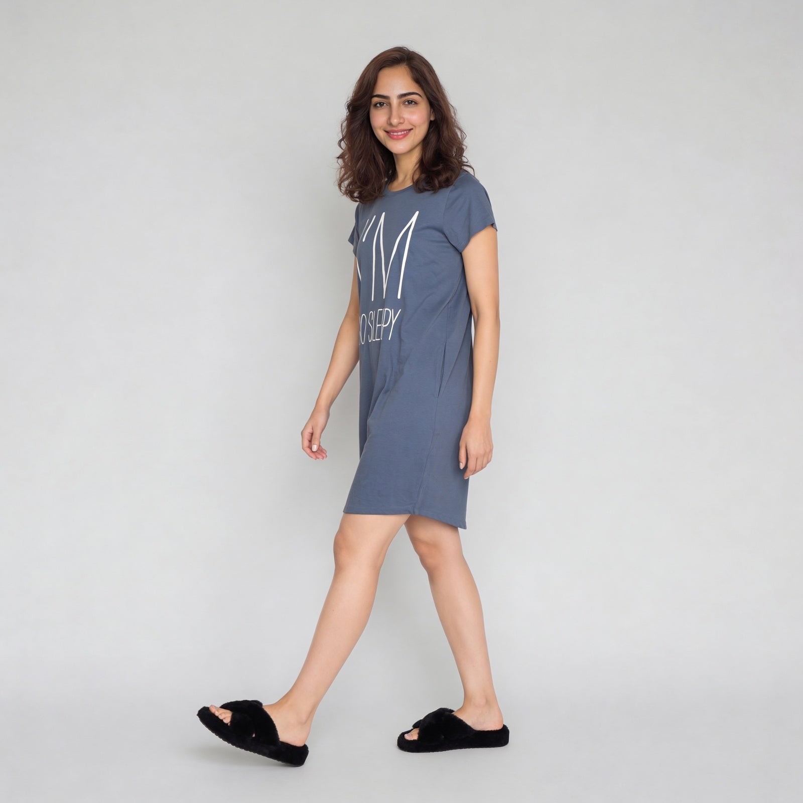 Cotton Floral Short Sleeve Gown