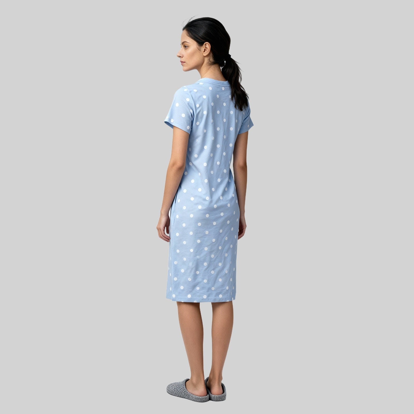 Cotton Printed Short Gown